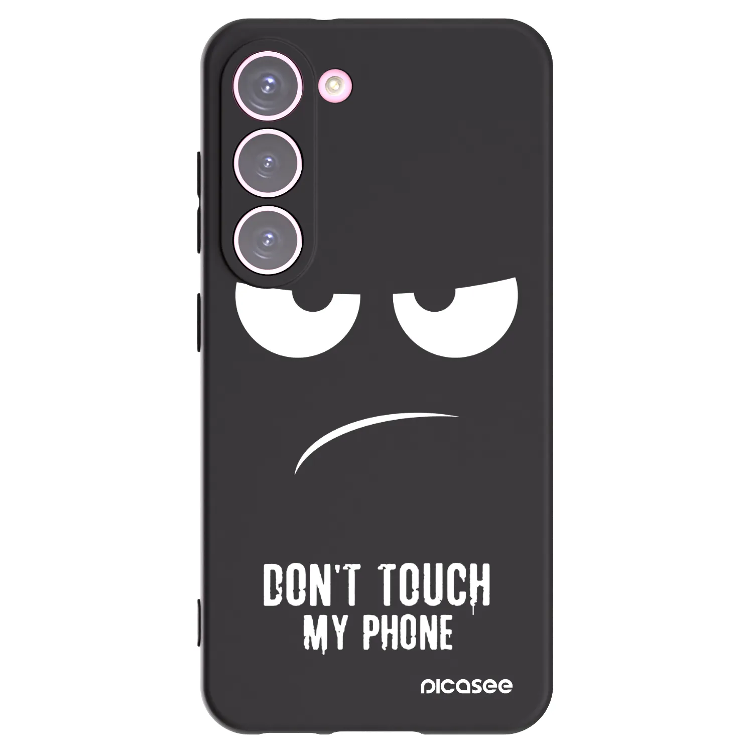 Picasee Μαύρη θήκη σιλικόνης για Samsung Galaxy S23 5G - Don't Touch My Phone