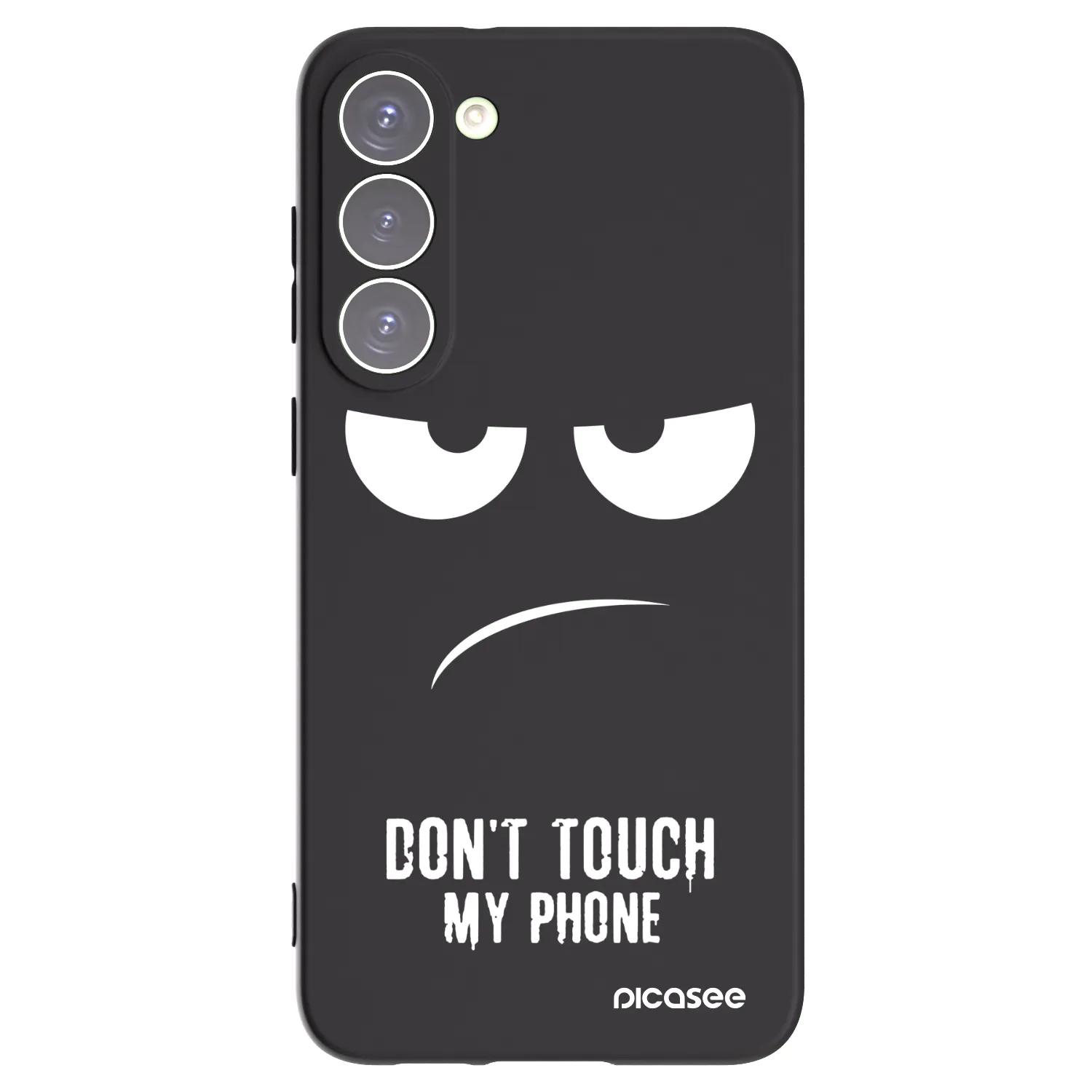 Picasee Μαύρη θήκη σιλικόνης για Samsung Galaxy S23+ 5G - Don't Touch My Phone