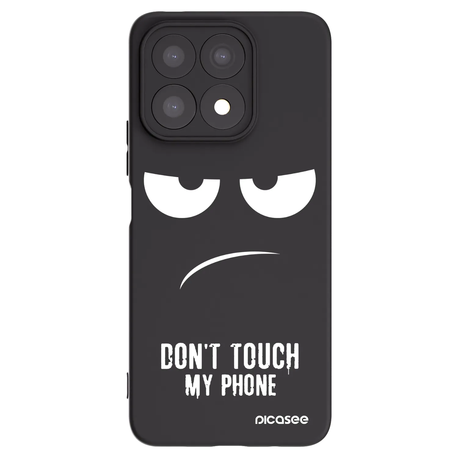 Picasee Μαύρη θήκη σιλικόνης για Honor X8a - Don't Touch My Phone