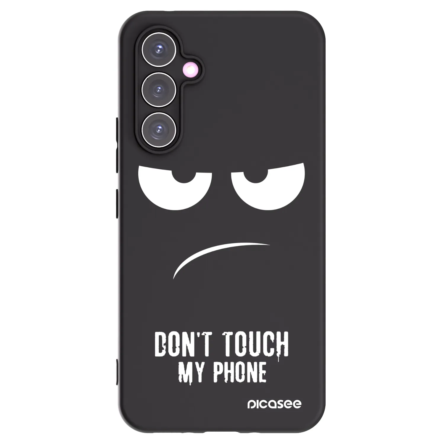 Picasee Μαύρη θήκη σιλικόνης για Samsung Galaxy A54 5G A546B - Don't Touch My Phone