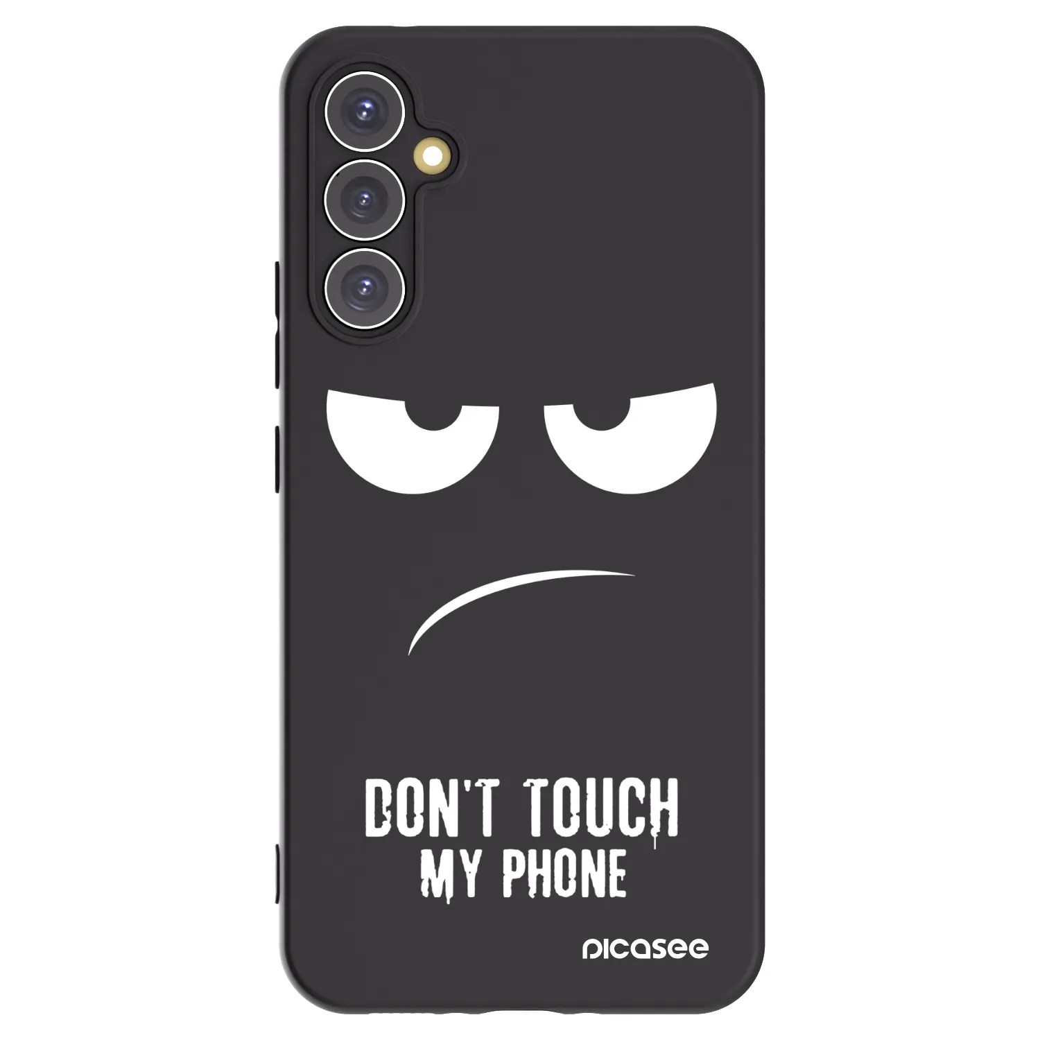 Picasee Μαύρη θήκη σιλικόνης για Samsung Galaxy A34 5G A346B - Don't Touch My Phone