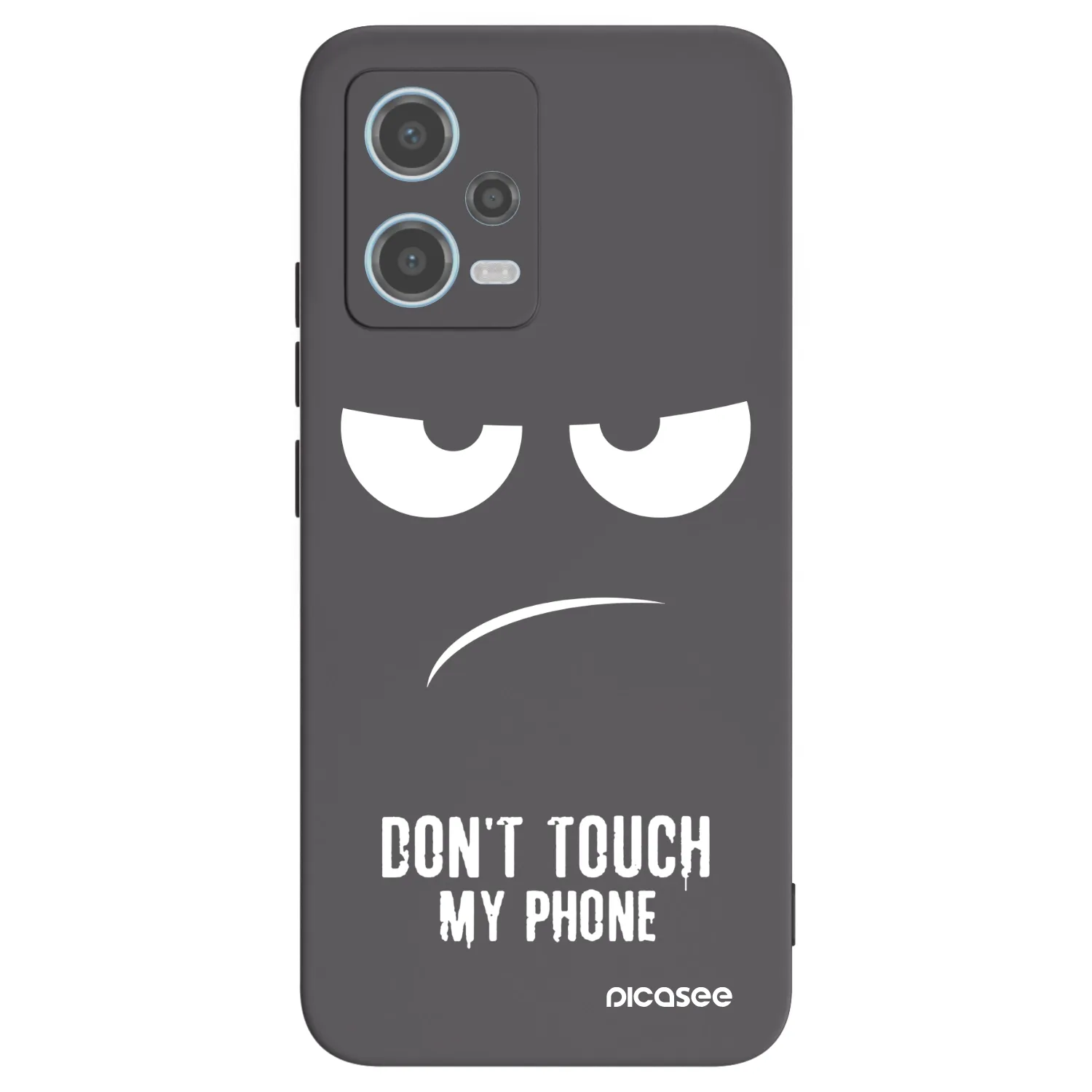Picasee Μαύρη θήκη σιλικόνης για Xiaomi Redmi Note 12 5G - Don't Touch My Phone