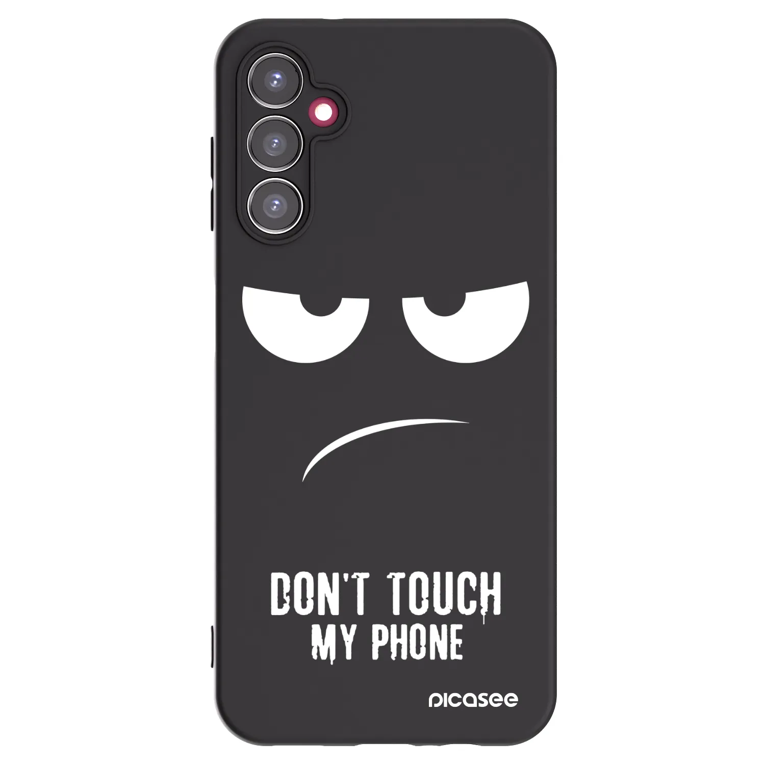 Picasee Μαύρη θήκη σιλικόνης για Samsung Galaxy A14 4G A145R - Don't Touch My Phone