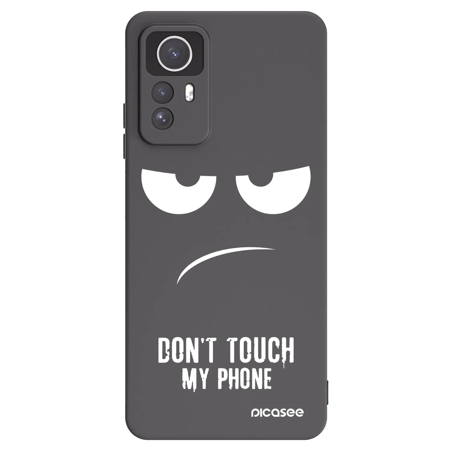 Picasee Μαύρη θήκη σιλικόνης για Xiaomi Redmi Note 12S - Don't Touch My Phone