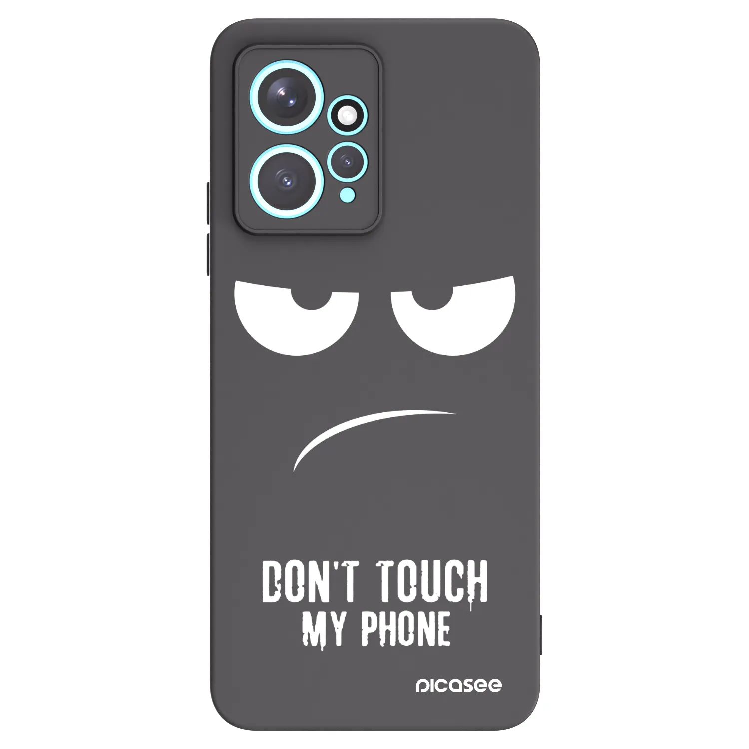 Picasee Μαύρη θήκη σιλικόνης για Xiaomi Redmi Note 12 4G - Don't Touch My Phone