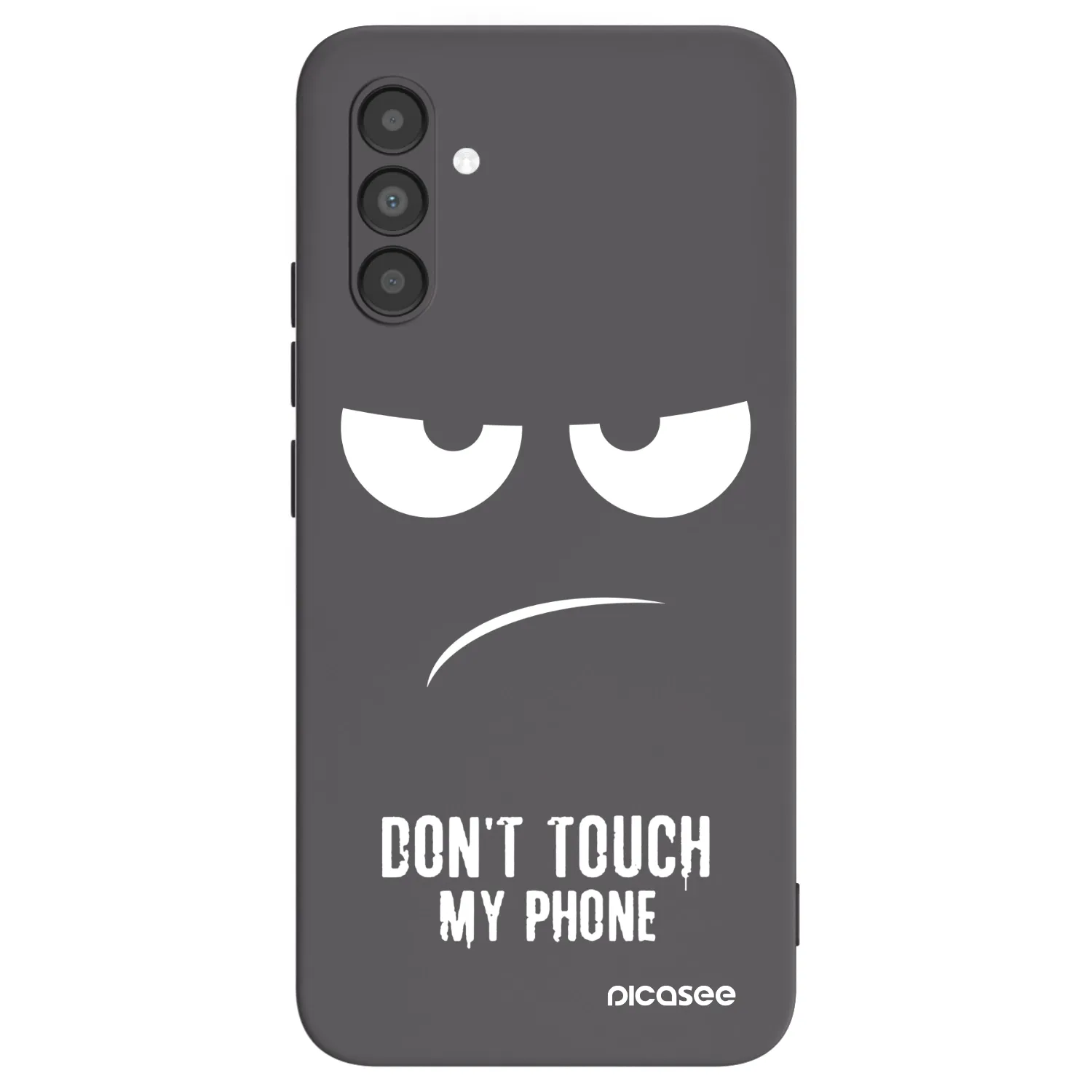 Picasee Μαύρη θήκη σιλικόνης για Samsung Galaxy A04s A047F - Don't Touch My Phone
