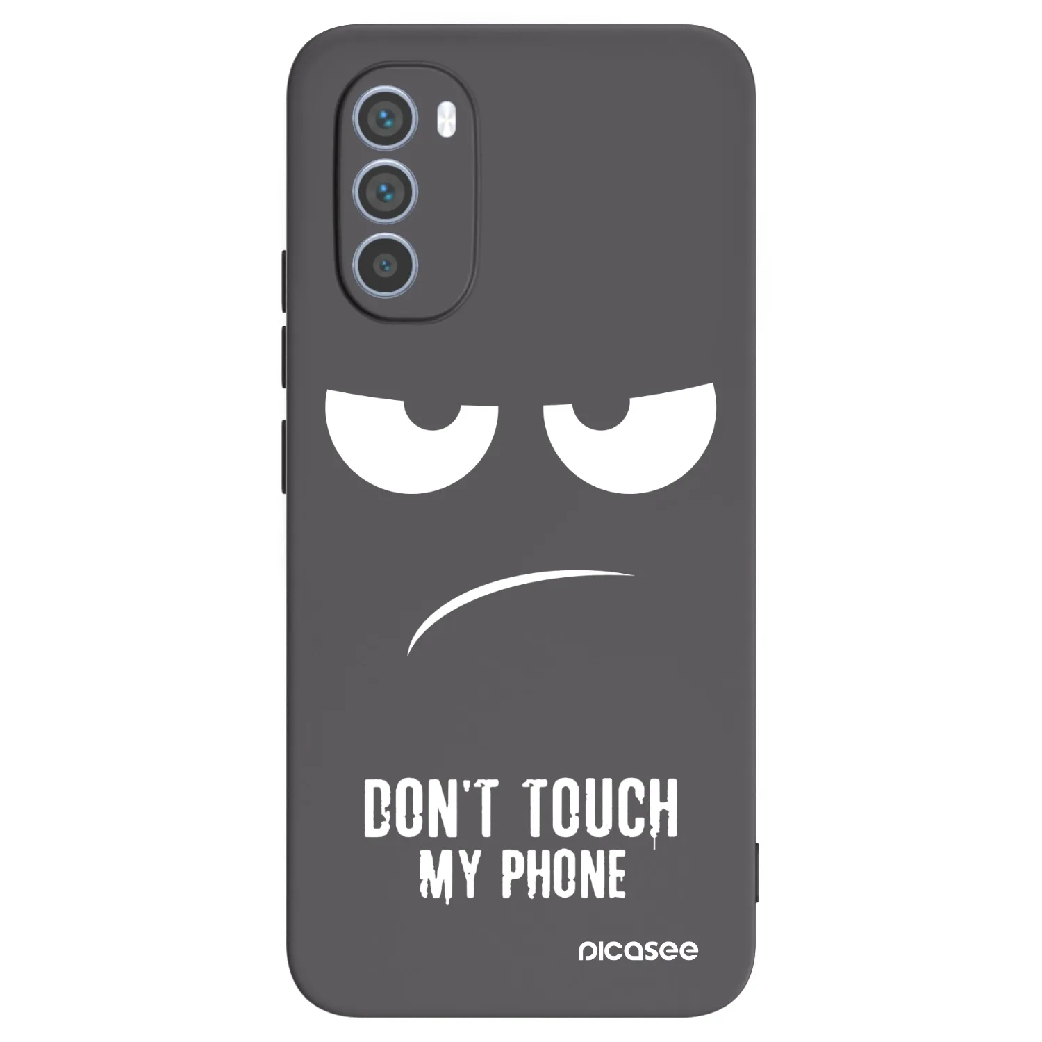 Picasee Μαύρη θήκη σιλικόνης για Motorola Moto G62 - Don't Touch My Phone