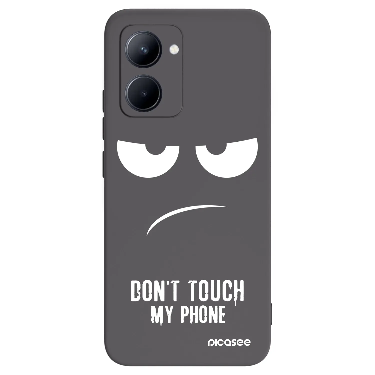 Picasee Μαύρη θήκη σιλικόνης για Realme C33 (2023) - Don't Touch My Phone