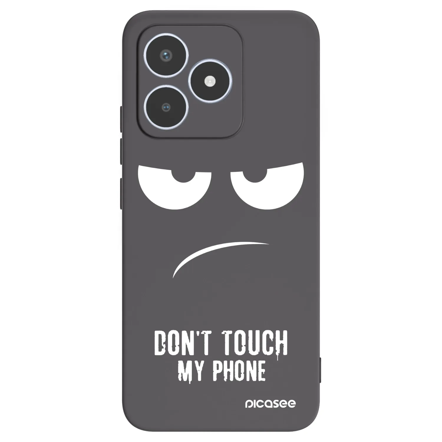 Picasee Μαύρη θήκη σιλικόνης για Realme C53 - Don't Touch My Phone