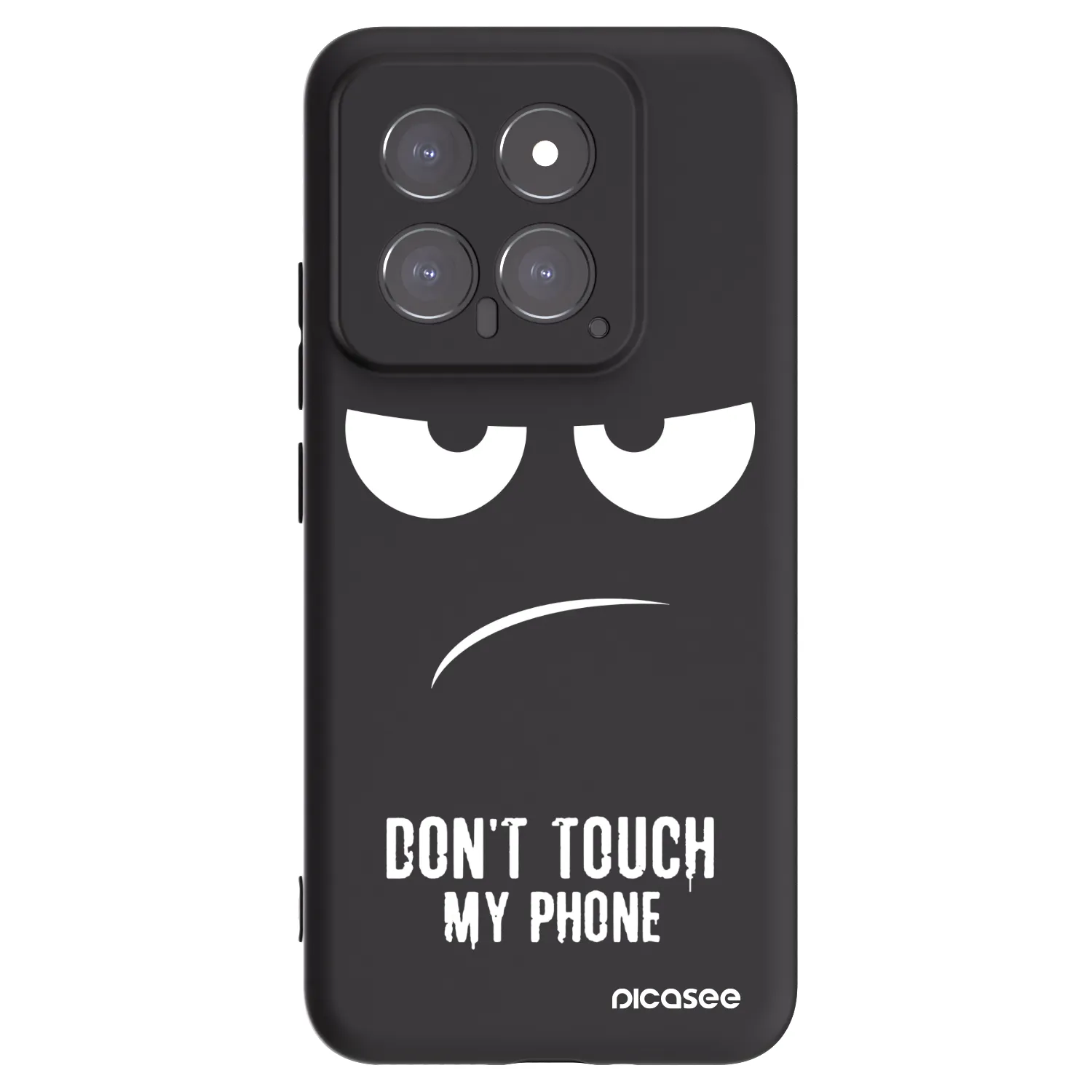 Picasee Μαύρη θήκη σιλικόνης για Xiaomi 14 - Don't Touch My Phone