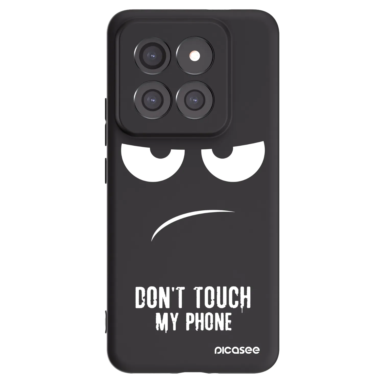 Picasee Μαύρη θήκη σιλικόνης για Xiaomi 14 Pro - Don't Touch My Phone