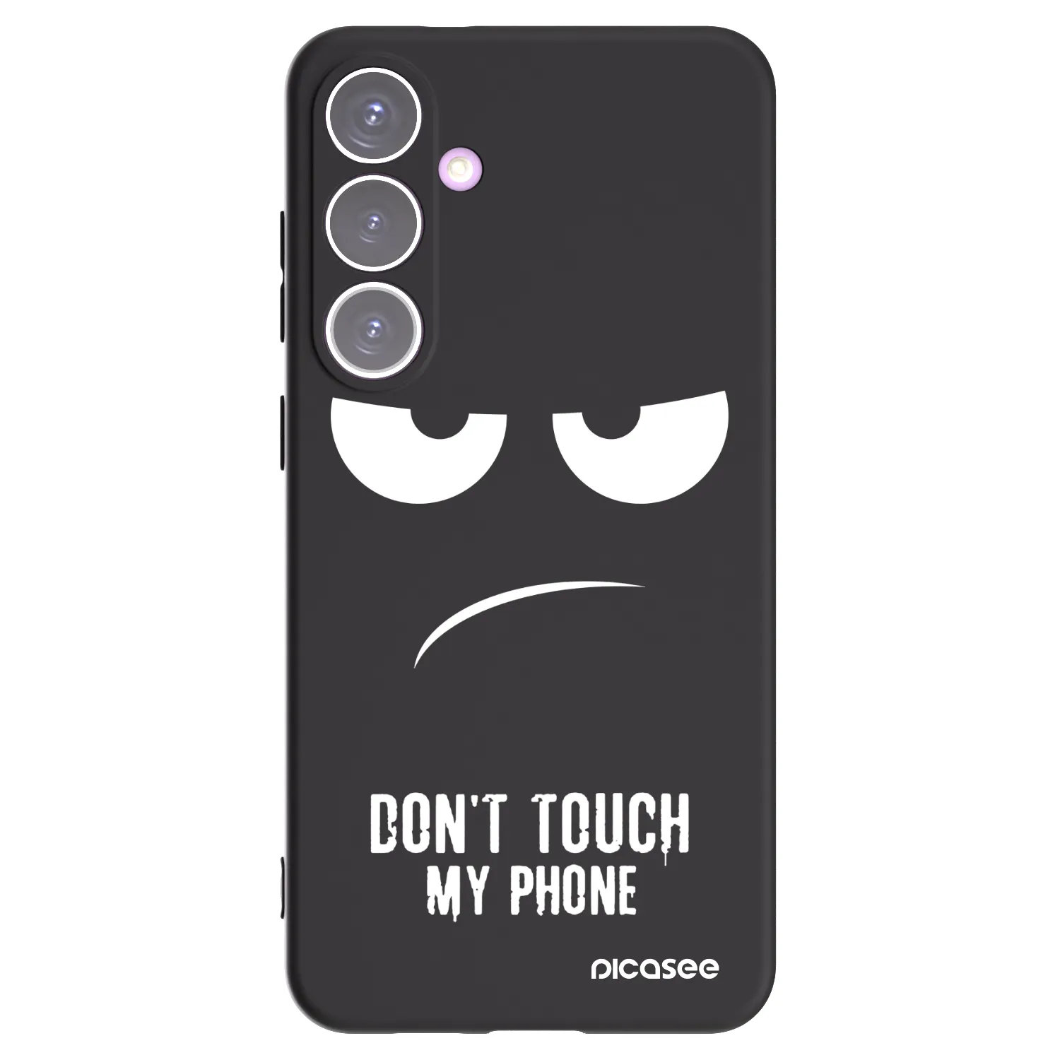 Picasee Μαύρη θήκη σιλικόνης για Samsung Galaxy S24+ S926B 5G - Don't Touch My Phone