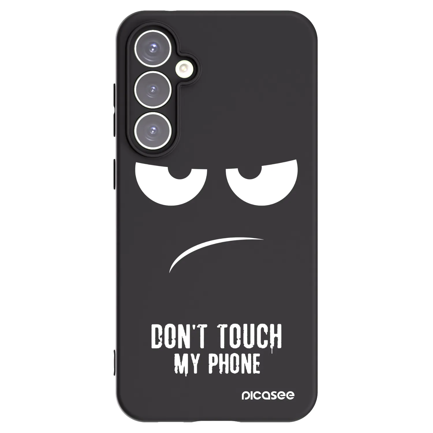 Picasee Μαύρη θήκη σιλικόνης για Samsung Galaxy S23 FE S711B - Don't Touch My Phone