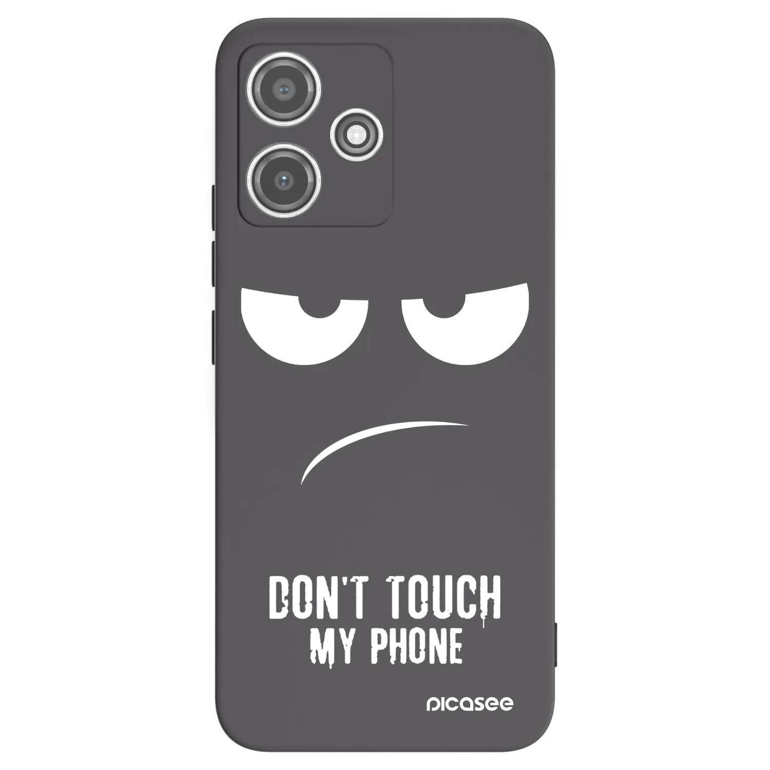Picasee Μαύρη θήκη σιλικόνης για Xiaomi Redmi 12 5G - Don't Touch My Phone