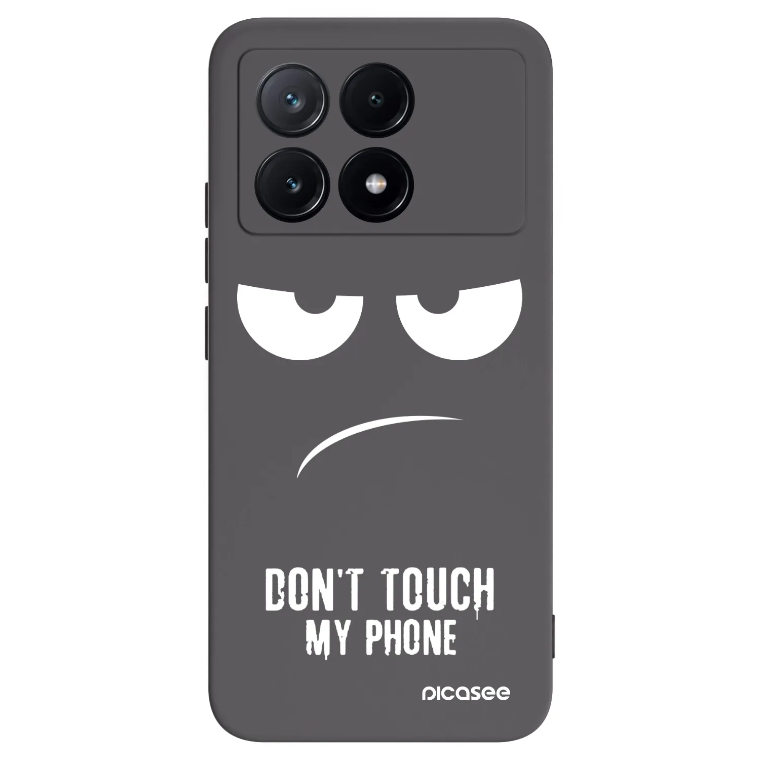 Picasee Μαύρη θήκη σιλικόνης για Xiaomi Poco X6 Pro - Don't Touch My Phone