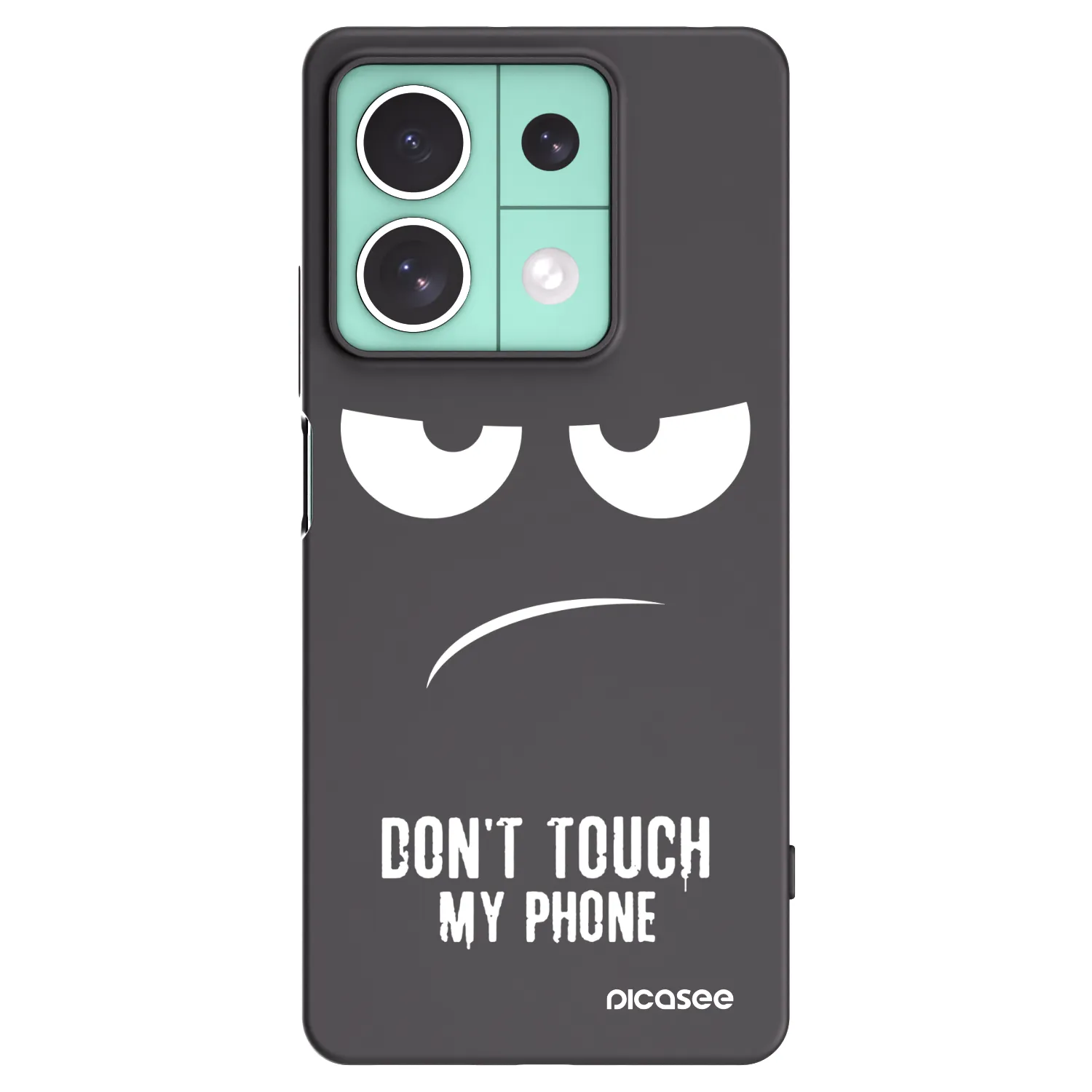 Picasee Μαύρη θήκη σιλικόνης για Xiaomi Redmi Note 13 5G - Don't Touch My Phone