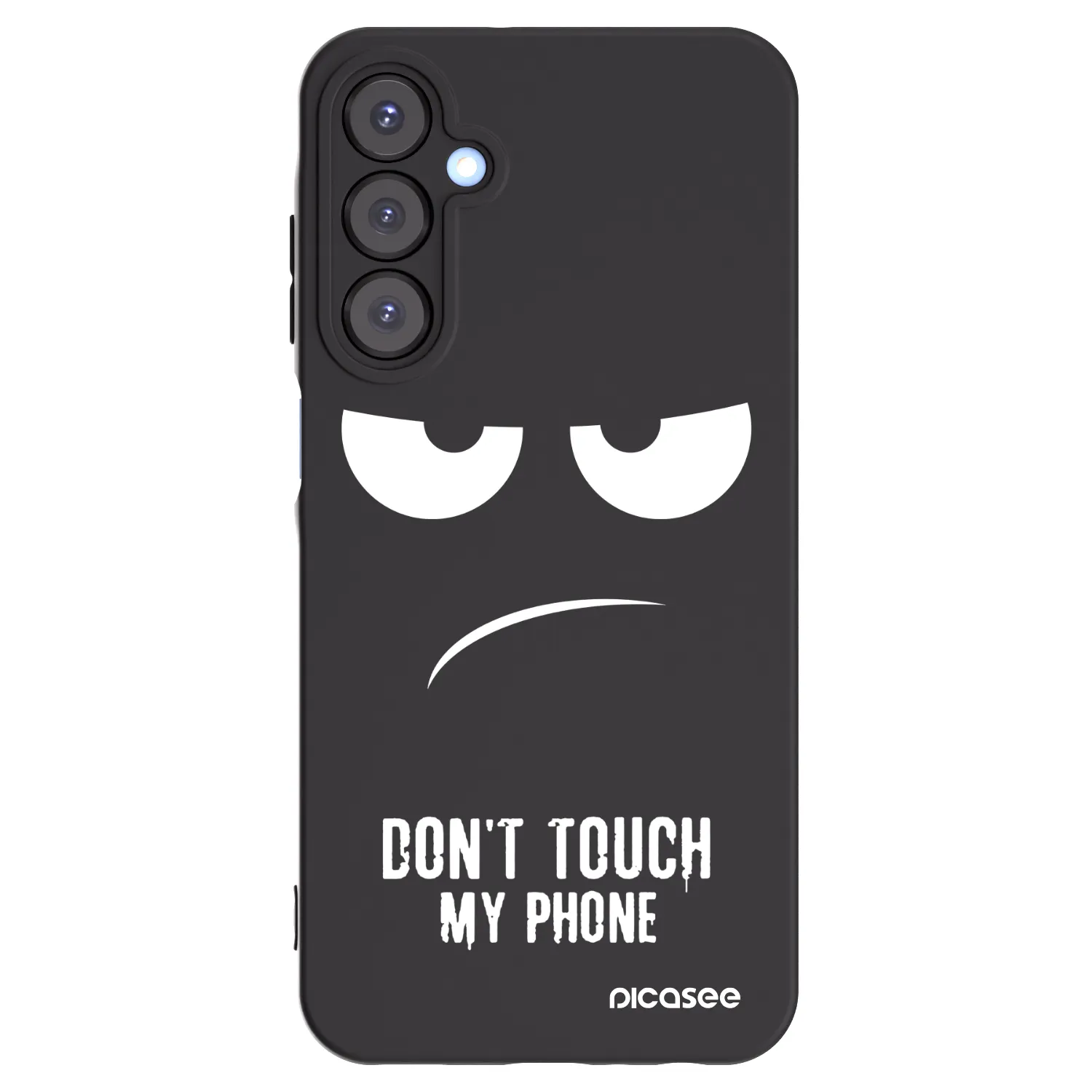 Picasee Μαύρη θήκη σιλικόνης για Samsung Galaxy A25 A256B 5G - Don't Touch My Phone