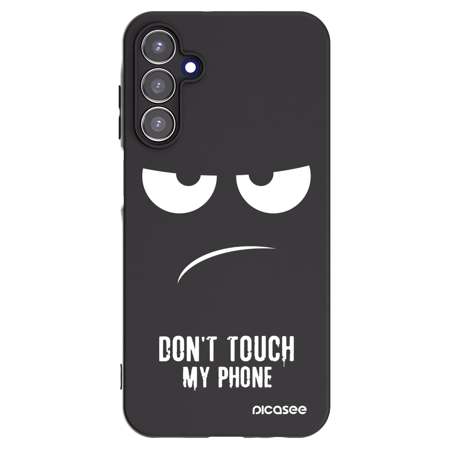 Picasee Μαύρη θήκη σιλικόνης για Samsung Galaxy A15 A155F 4G - Don't Touch My Phone