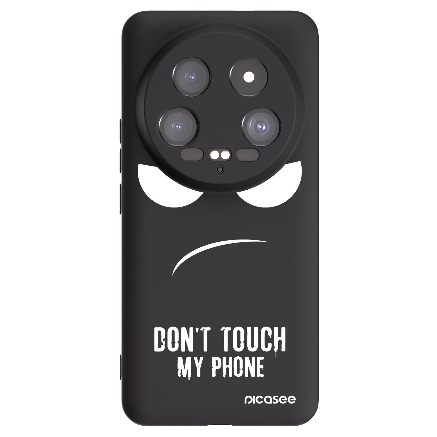 Picasee Μαύρη θήκη σιλικόνης για Xiaomi 14 Ultra - Don't Touch My Phone