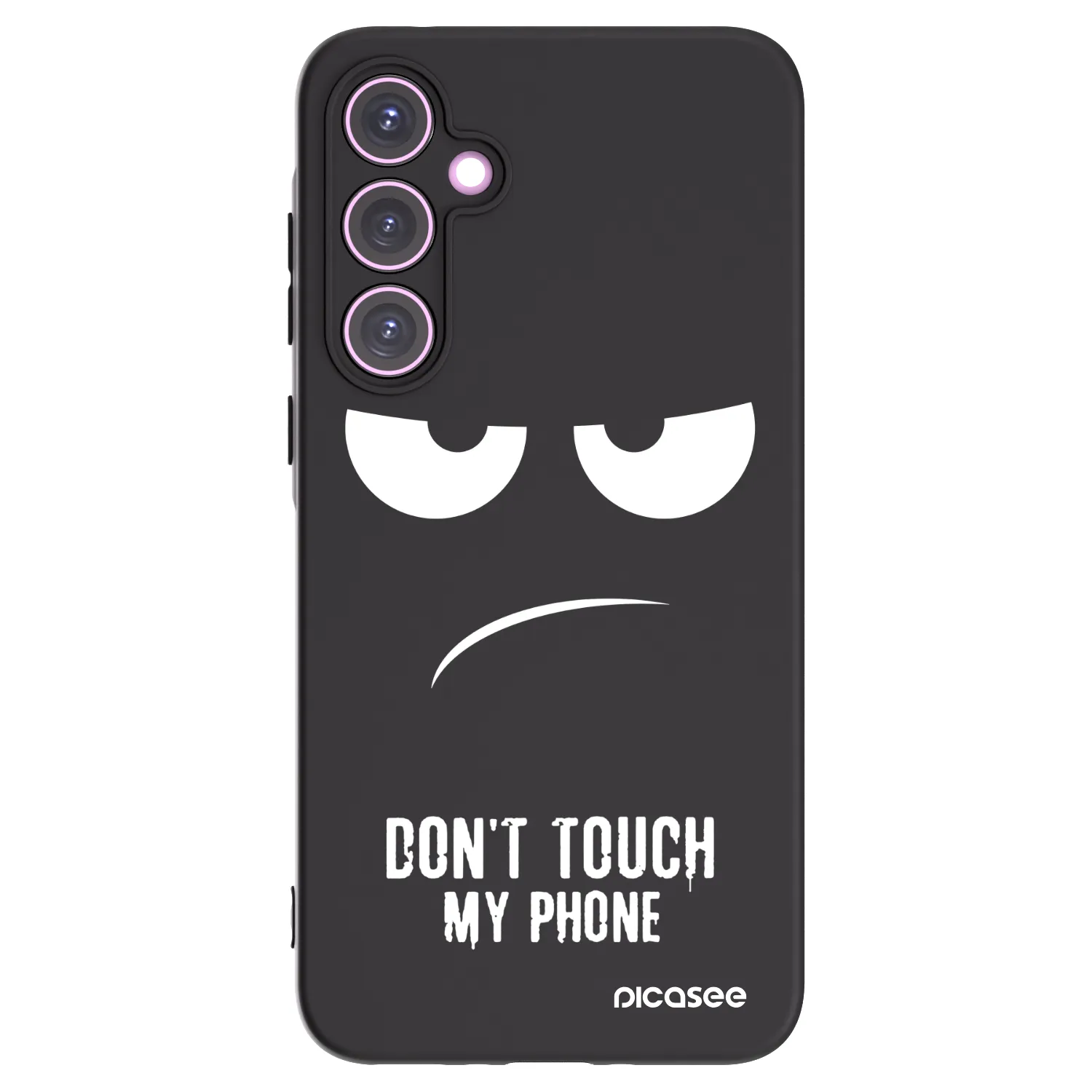 Picasee Μαύρη θήκη σιλικόνης για Samsung Galaxy A35 5G A356B - Don't Touch My Phone