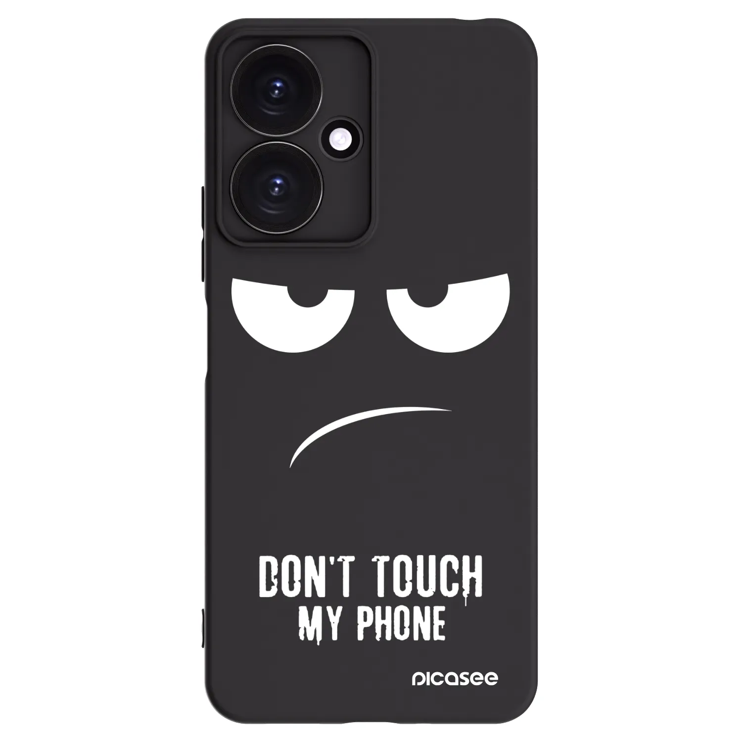 Picasee Μαύρη θήκη σιλικόνης για Xiaomi Redmi 13C 5G - Don't Touch My Phone