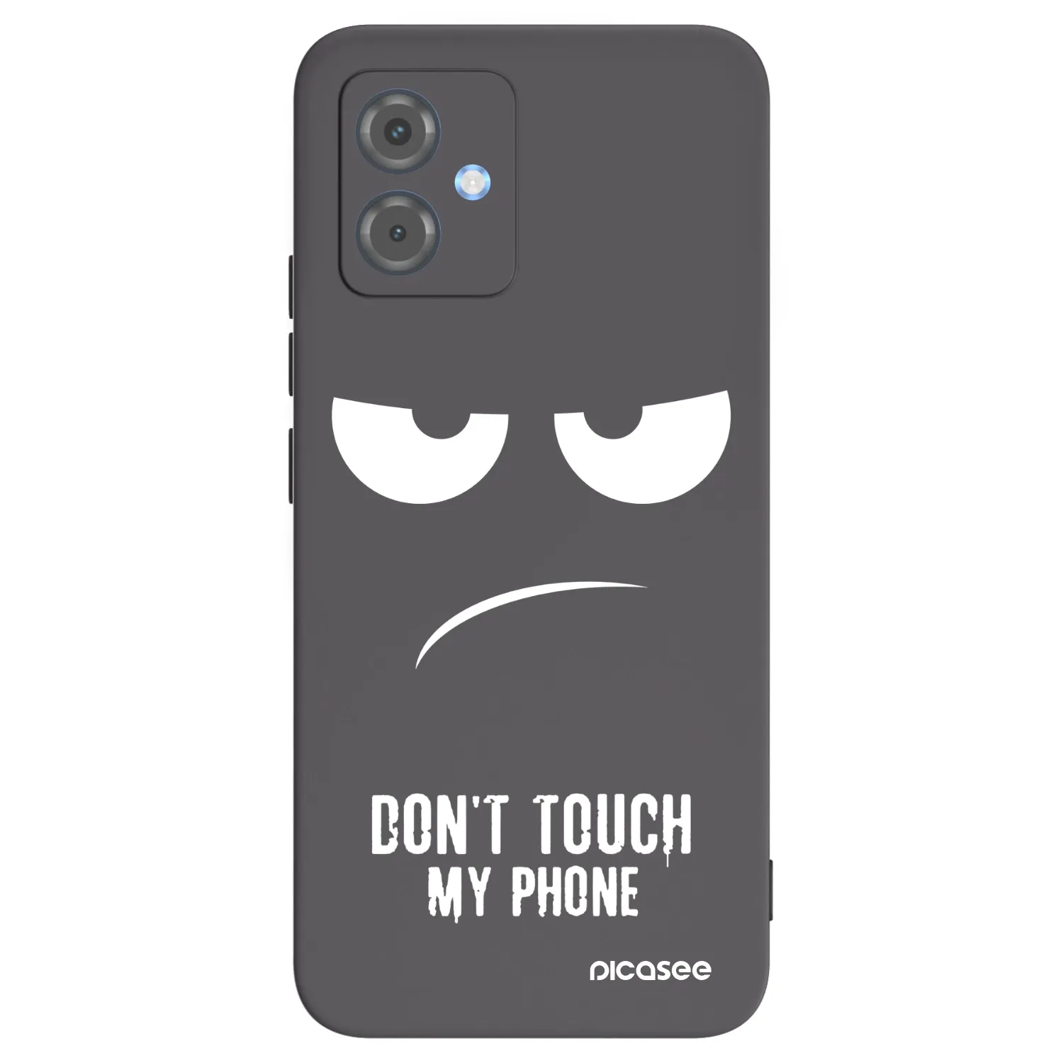 Picasee Μαύρη θήκη σιλικόνης για Motorola Moto G14 - Don't Touch My Phone