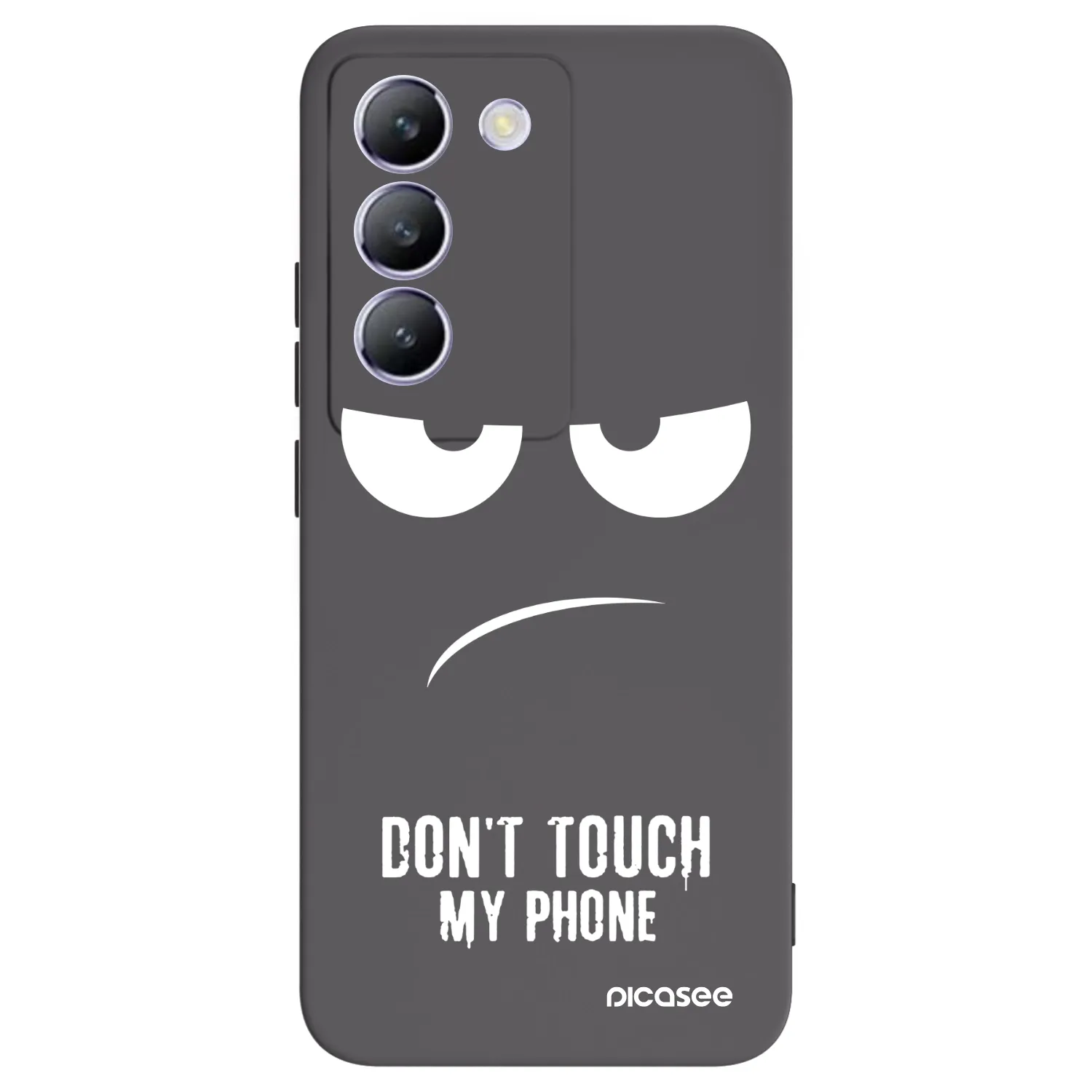 Picasee Μαύρη θήκη σιλικόνης για Vivo V40 SE 5G - Don't Touch My Phone