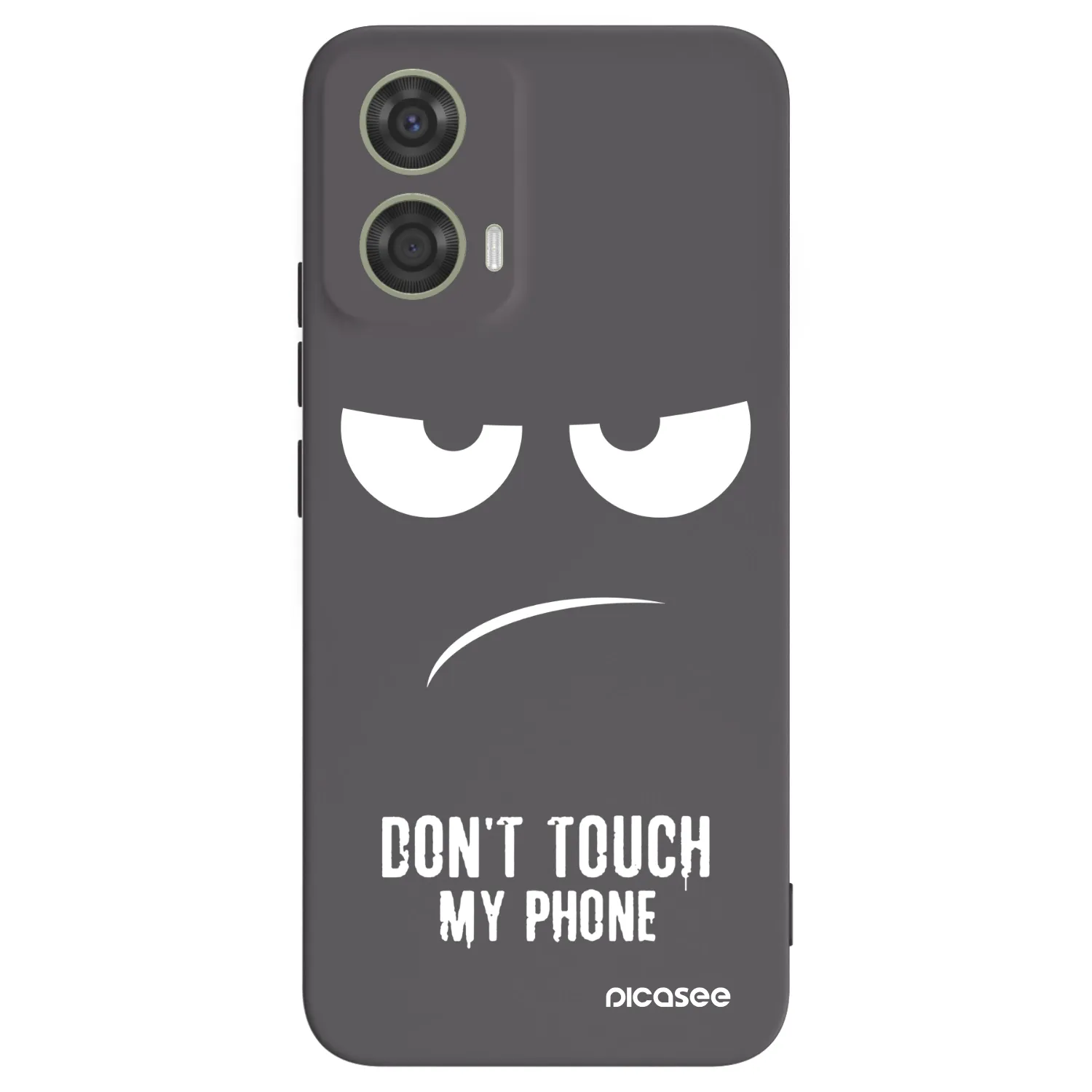 Picasee Μαύρη θήκη σιλικόνης για Motorola Moto G24 - Don't Touch My Phone