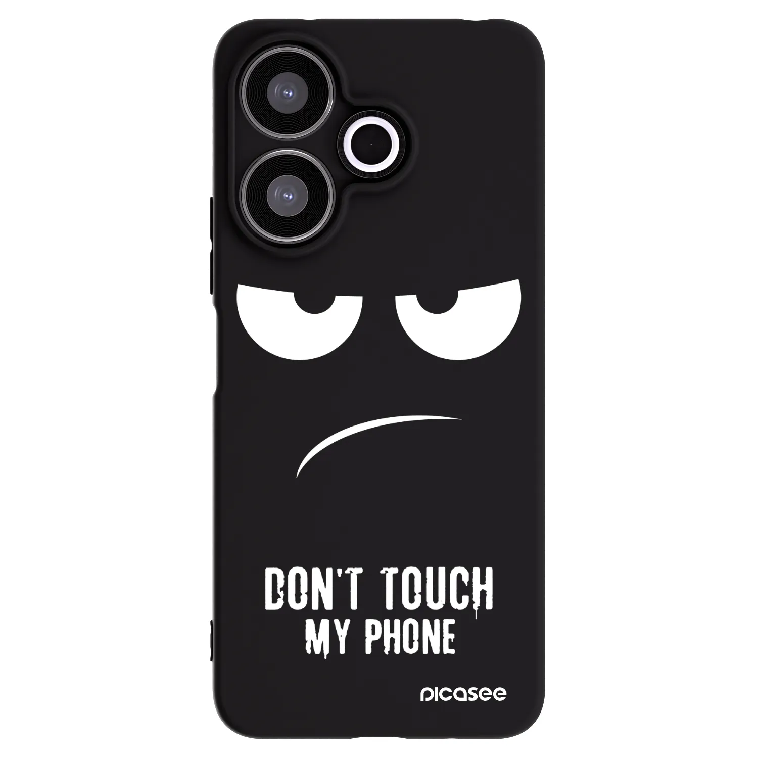 Picasee Μαύρη θήκη σιλικόνης για Xiaomi Redmi 13 4G - Don't Touch My Phone