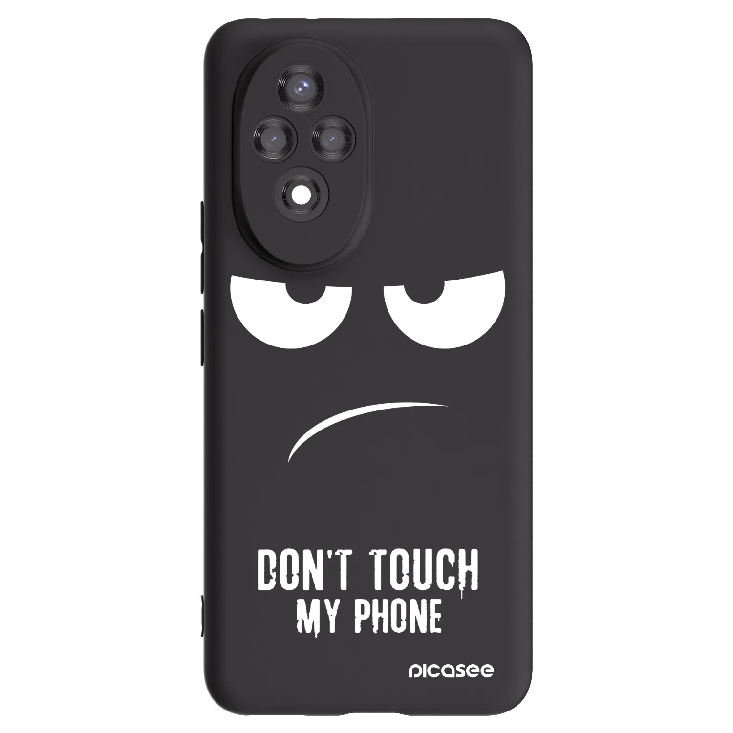 Picasee Μαύρη θήκη σιλικόνης για Honor 200 5G - Don't Touch My Phone