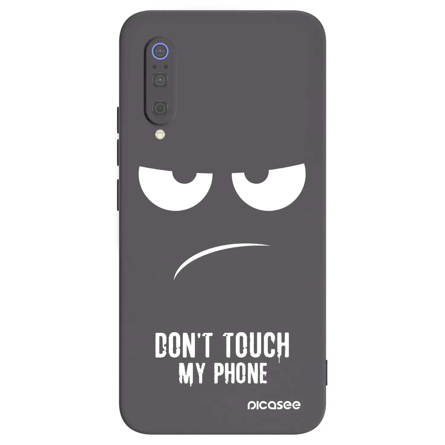 Picasee Μαύρη θήκη σιλικόνης για Xiaomi Mi 9 - Don't Touch My Phone