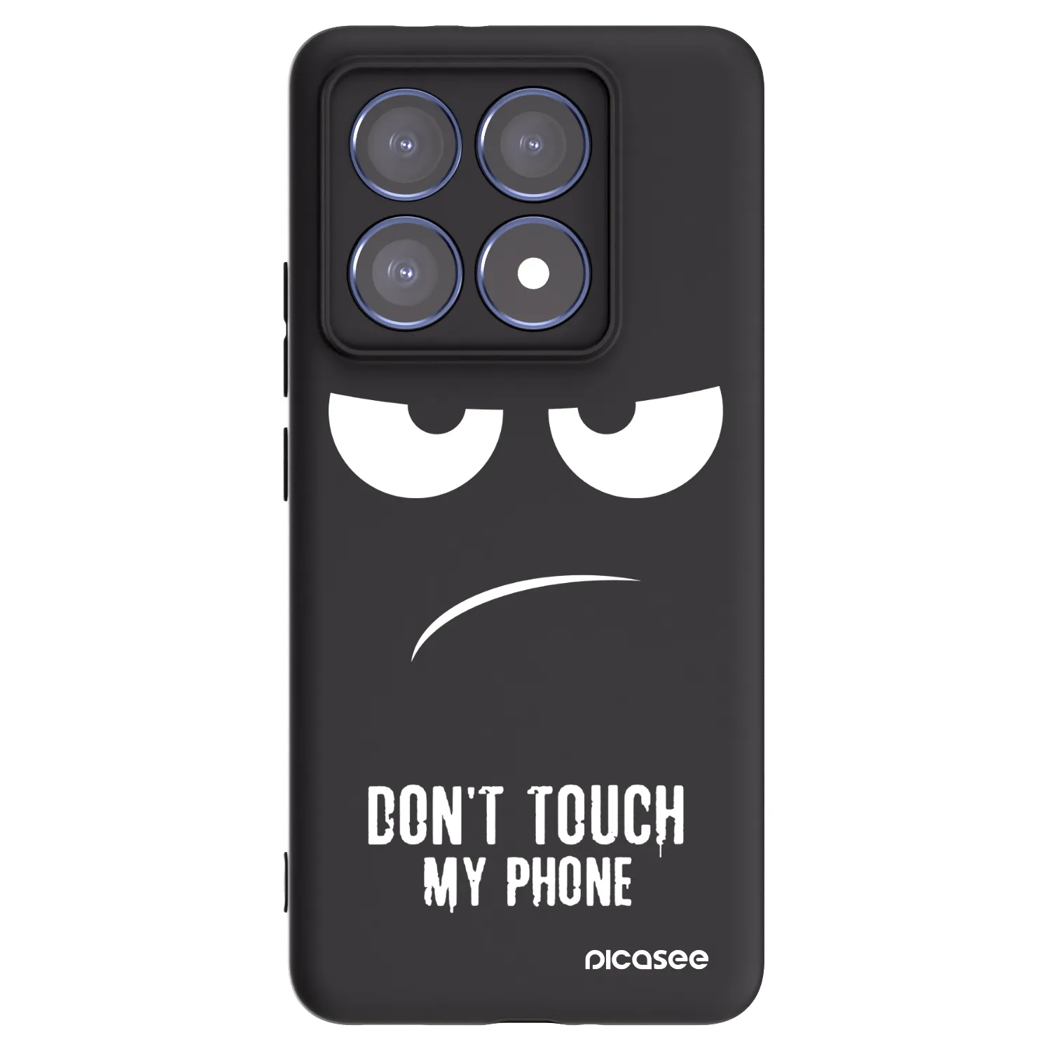 Picasee Μαύρη θήκη σιλικόνης για Xiaomi 14T Pro - Don't Touch My Phone