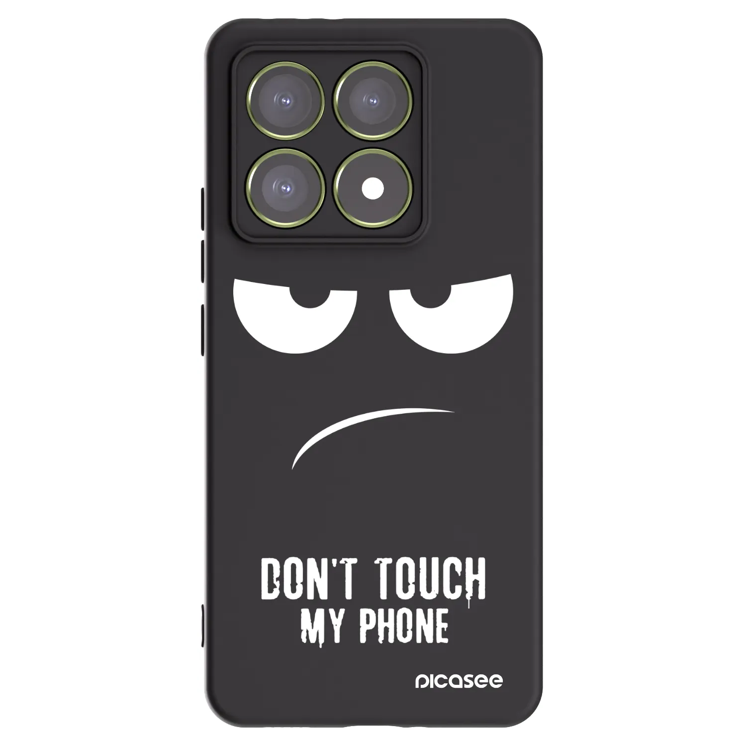 Picasee Μαύρη θήκη σιλικόνης για Xiaomi 14T - Don't Touch My Phone