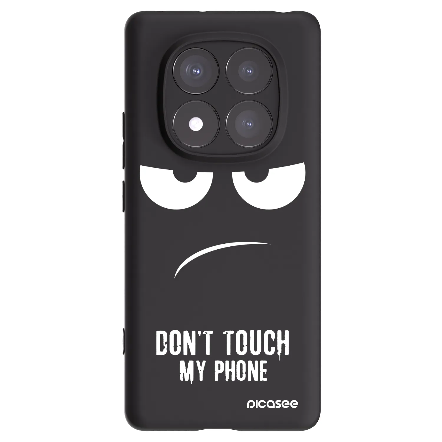 Picasee Μαύρη θήκη σιλικόνης για Xiaomi Redmi Note 14 Pro 5G - Don't Touch My Phone