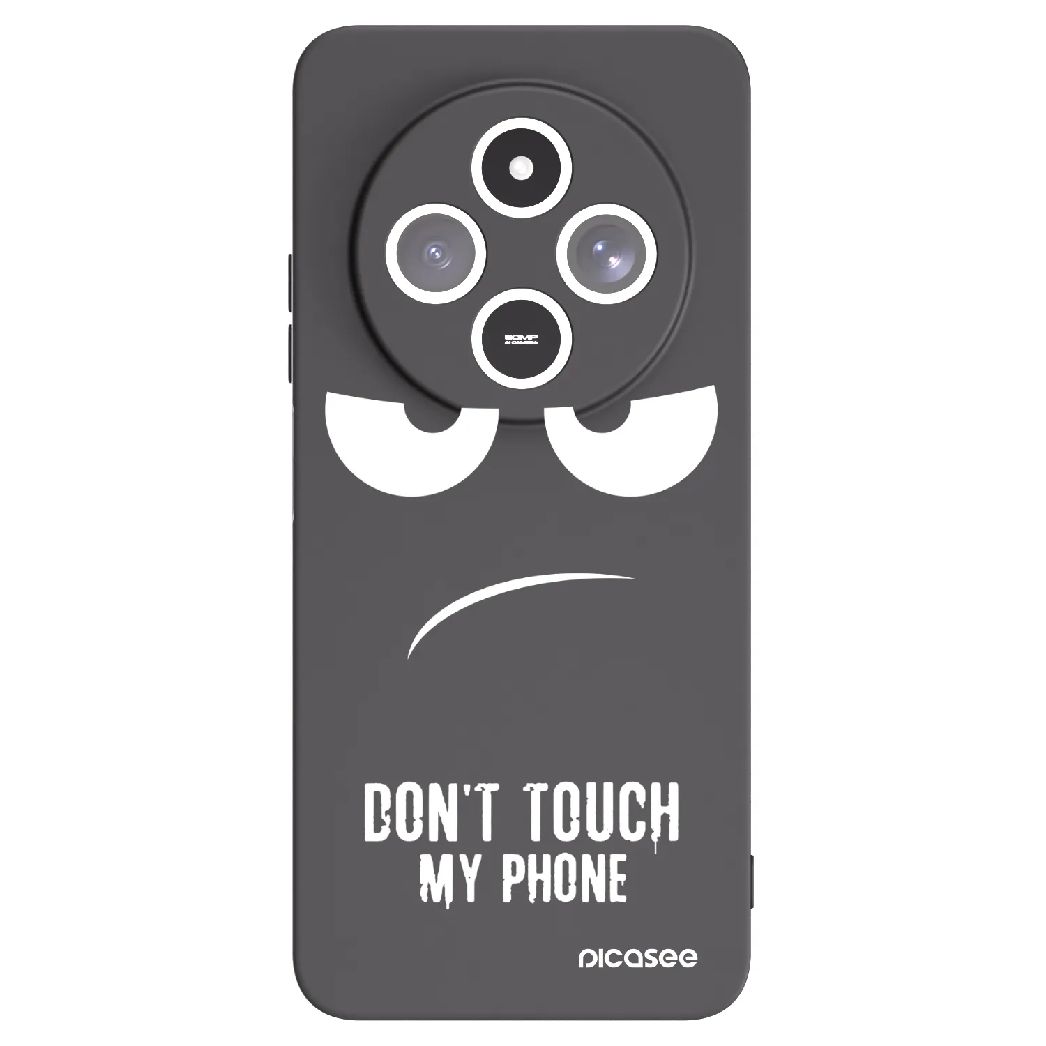 Picasee Μαύρη θήκη σιλικόνης για Xiaomi Redmi 14C - Don't Touch My Phone