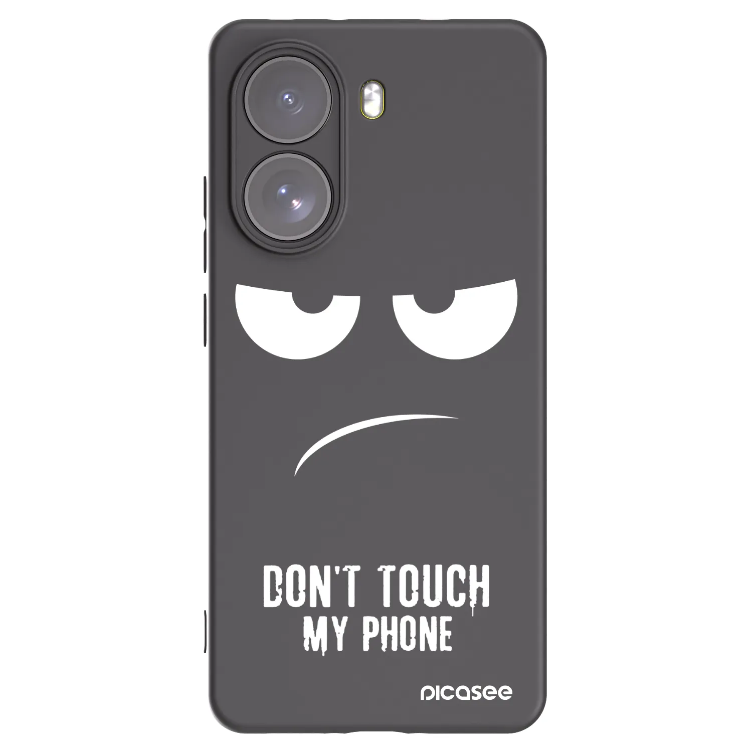 Picasee Μαύρη θήκη σιλικόνης για Xiaomi Poco X7 - Don't Touch My Phone