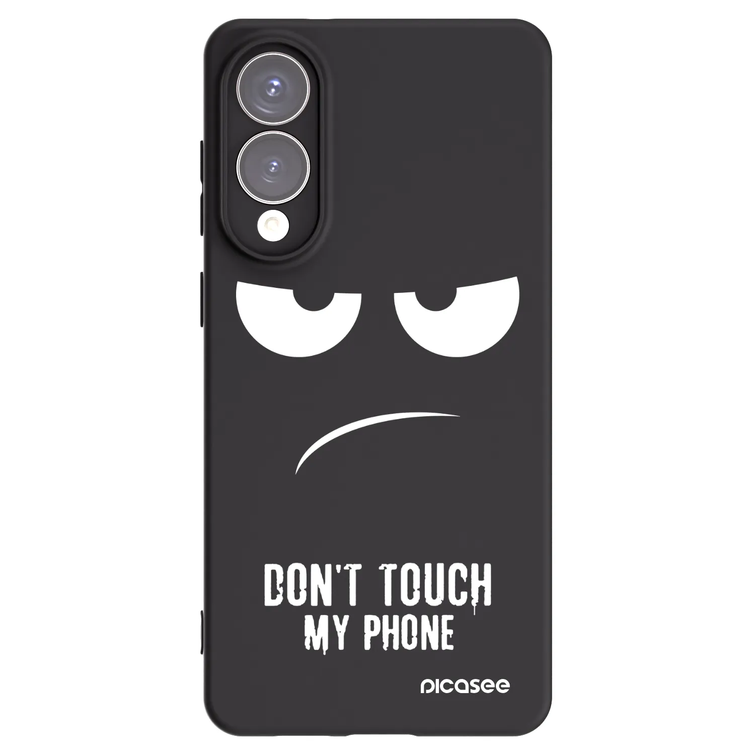 Picasee Μαύρη θήκη σιλικόνης για Samsung Galaxy S25 Edge 5G - Don't Touch My Phone