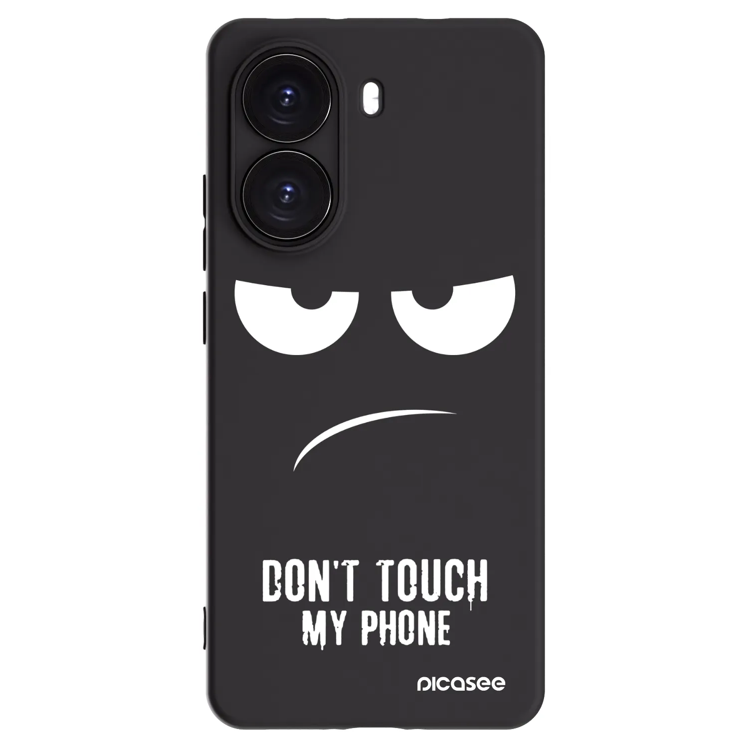Picasee Μαύρη θήκη σιλικόνης για Xiaomi Poco X7 Pro 5G - Don't Touch My Phone