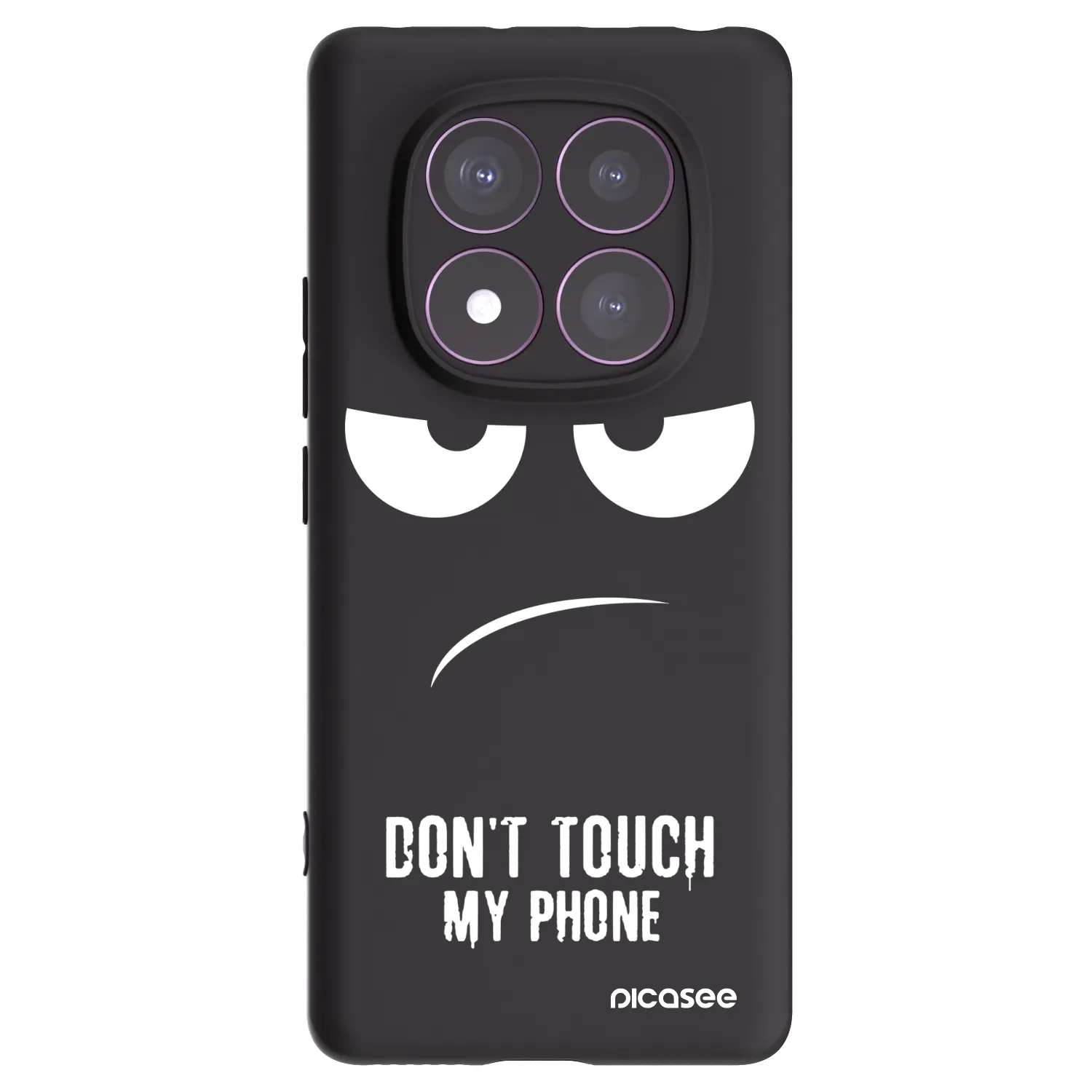 Picasee Μαύρη θήκη σιλικόνης για Xiaomi Redmi Note 14 Pro 4G - Don't Touch My Phone