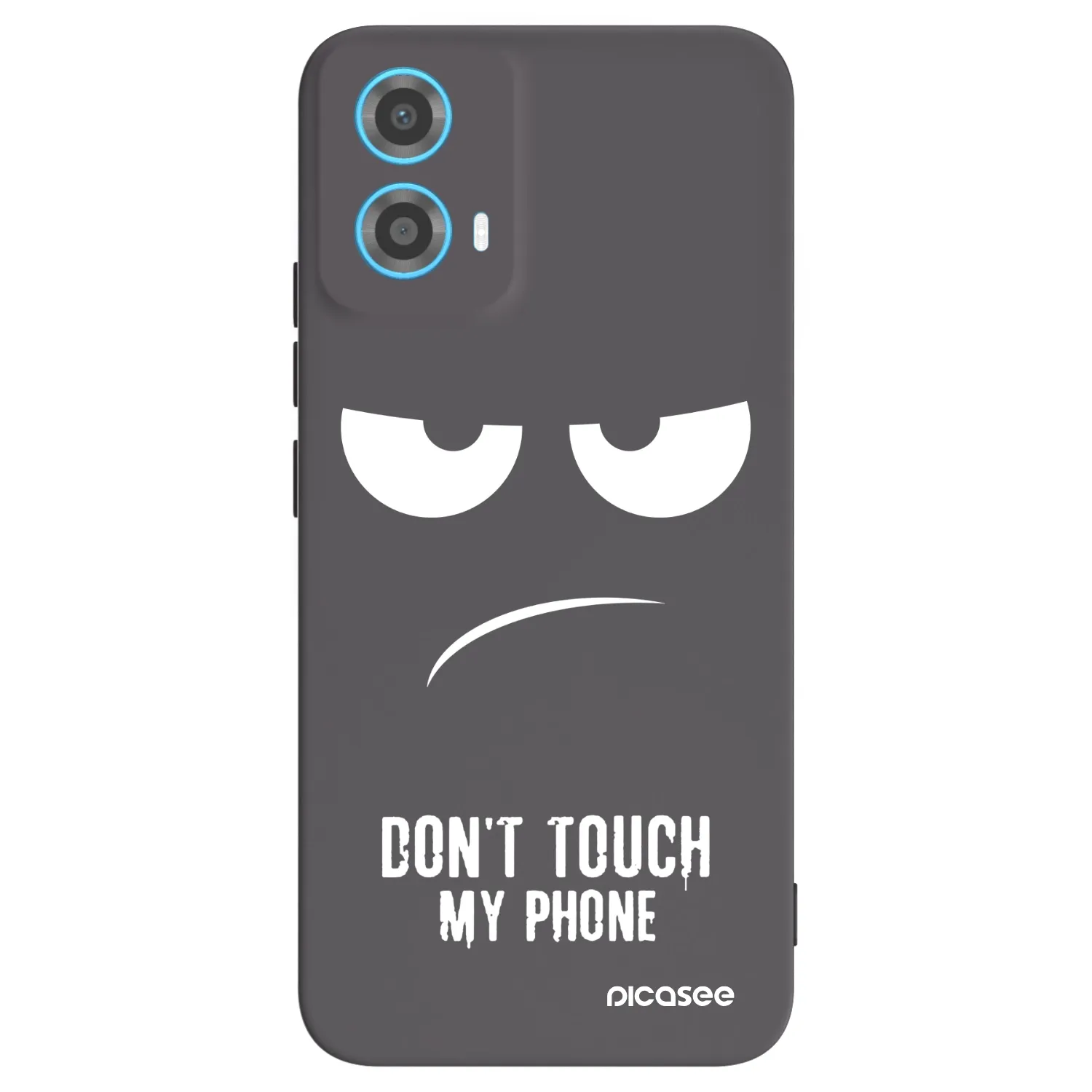 Picasee Μαύρη θήκη σιλικόνης για Motorola Moto G34 5G - Don't Touch My Phone