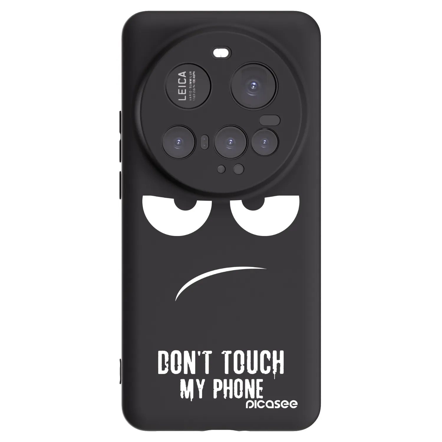 Picasee Μαύρη θήκη σιλικόνης για Xiaomi 15 Ultra - Don't Touch My Phone