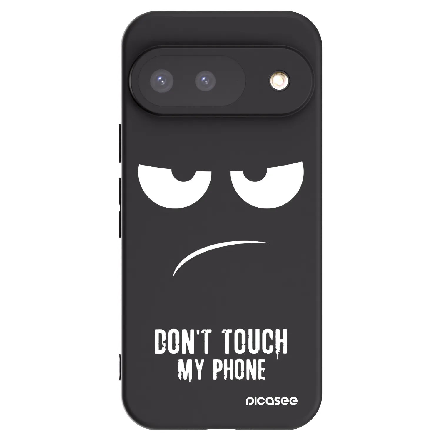 Picasee Μαύρη θήκη σιλικόνης για Google Pixel 9 - Don't Touch My Phone