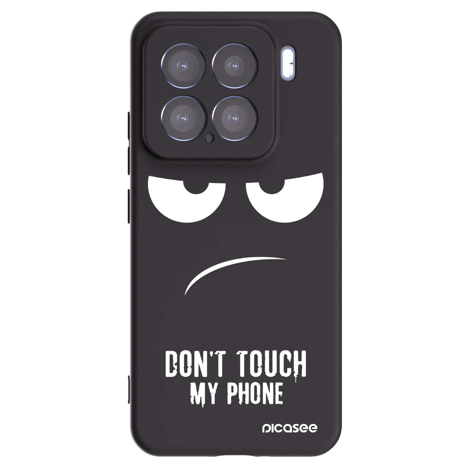 Picasee Μαύρη θήκη σιλικόνης για Xiaomi 15 - Don't Touch My Phone