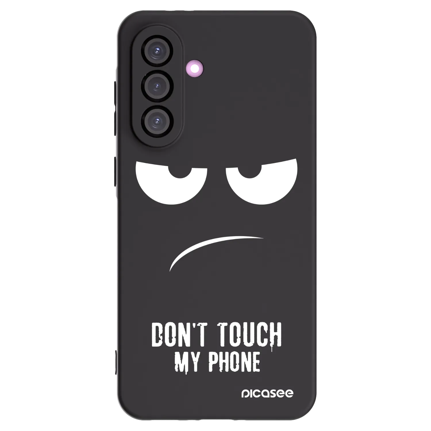 Picasee Μαύρη θήκη σιλικόνης για Samsung Galaxy A36 5G - Don't Touch My Phone