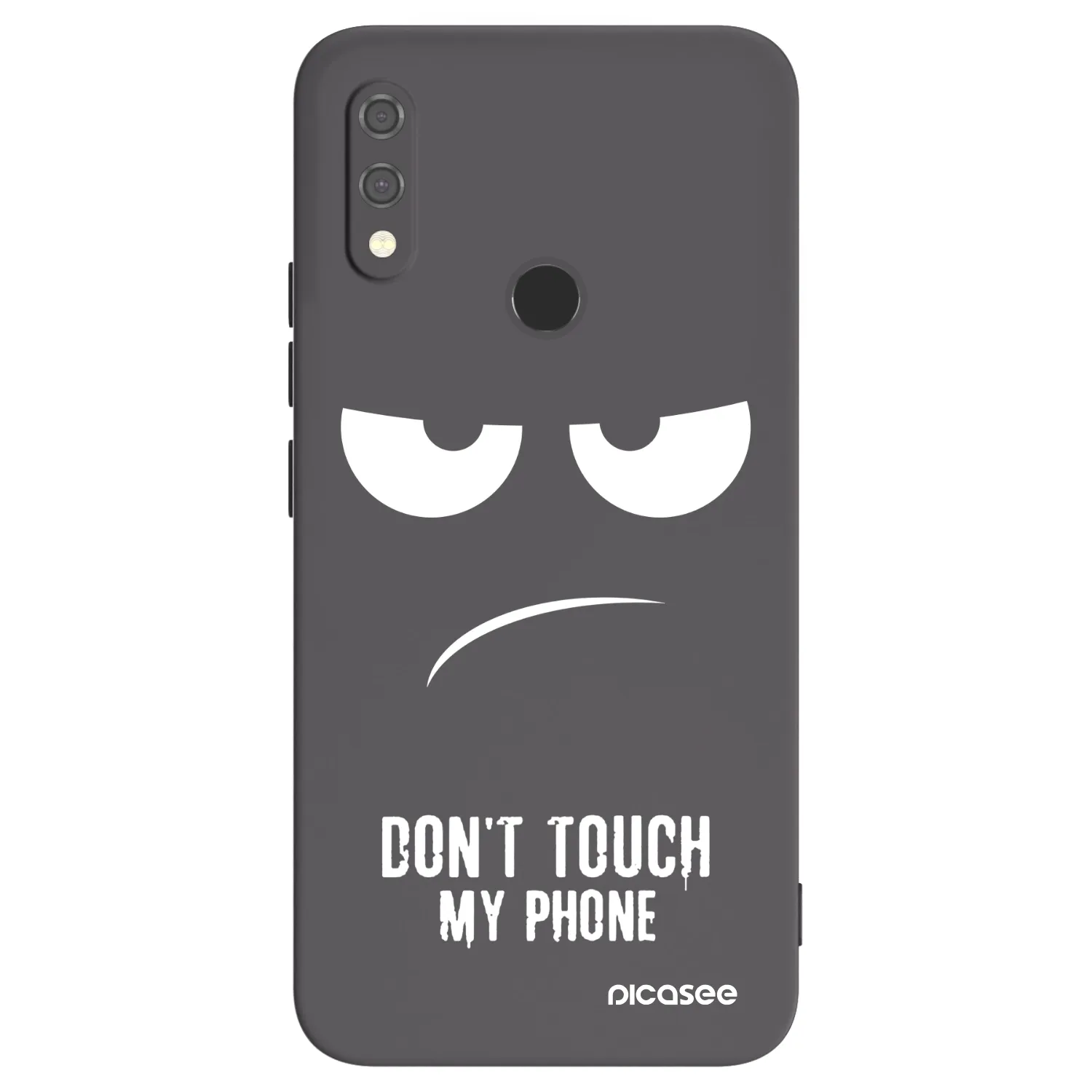 Picasee Μαύρη θήκη σιλικόνης για Xiaomi Redmi Note 7 - Don't Touch My Phone