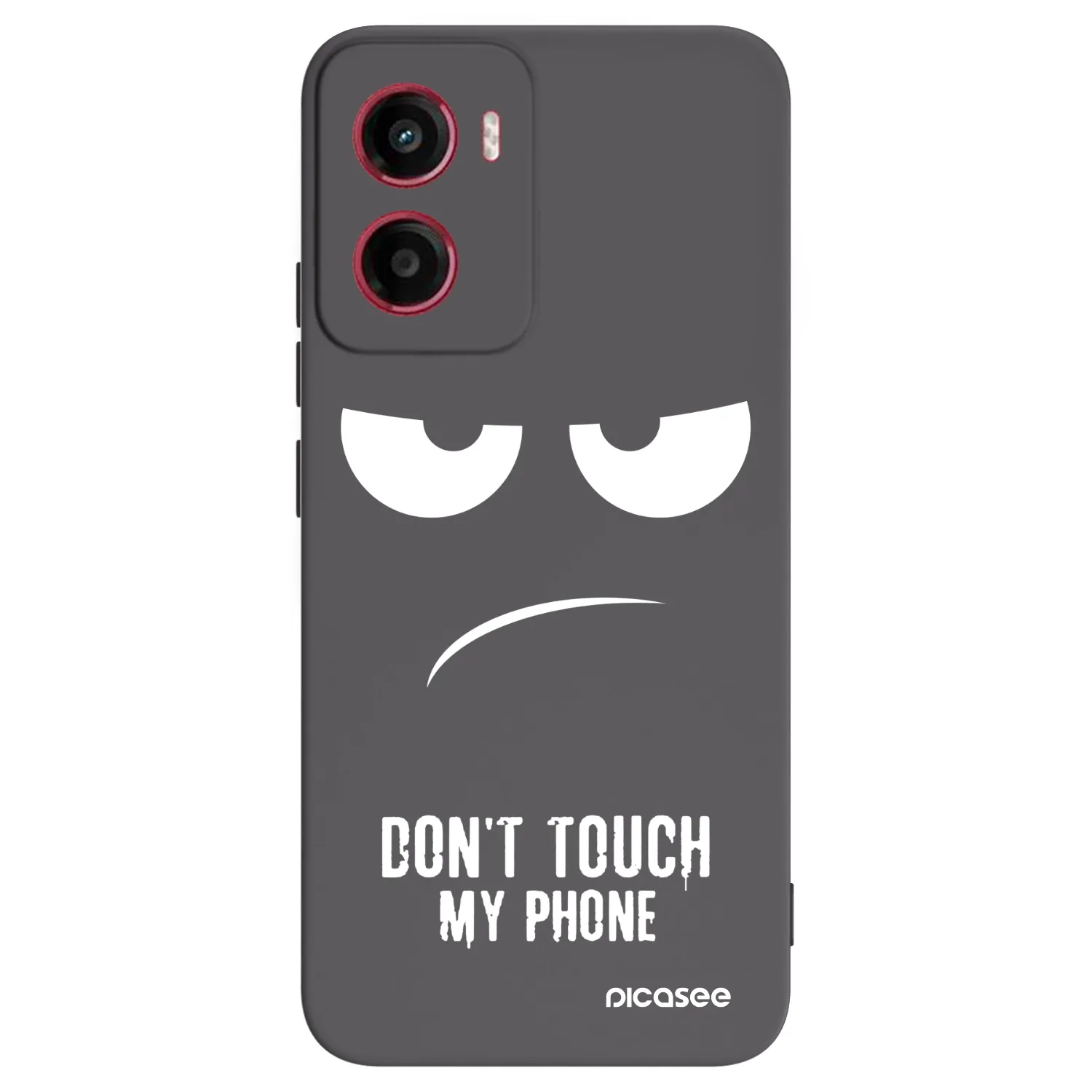Picasee Μαύρη θήκη σιλικόνης για Motorola Moto G05 - Don't Touch My Phone