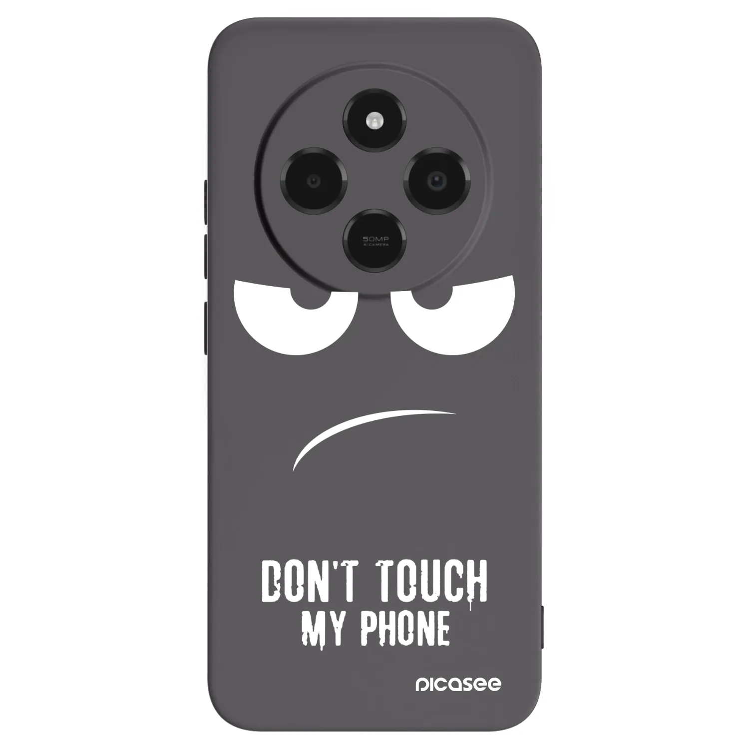 Picasee Μαύρη θήκη σιλικόνης για Xiaomi Poco C75 - Don't Touch My Phone