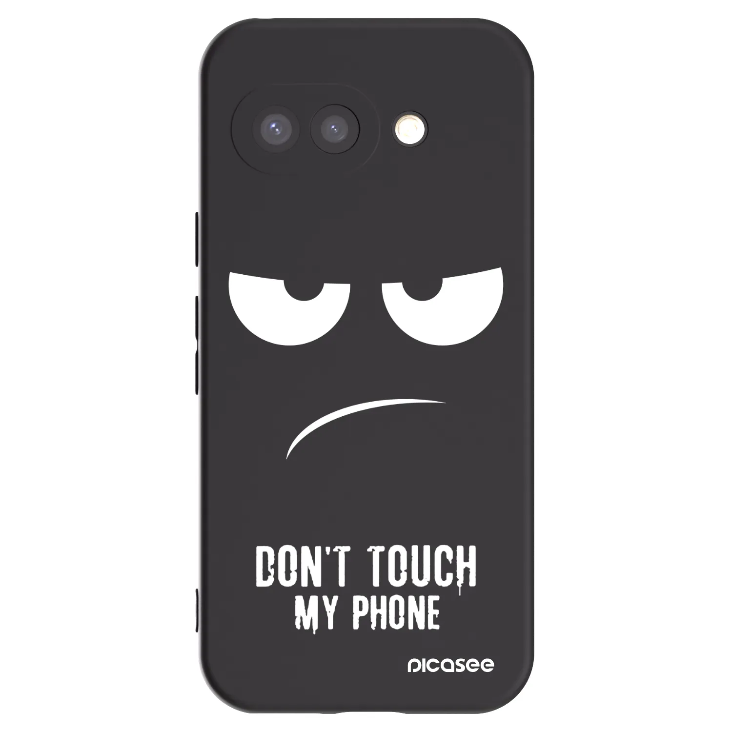 Picasee Μαύρη θήκη σιλικόνης για Google Pixel 9a - Don't Touch My Phone
