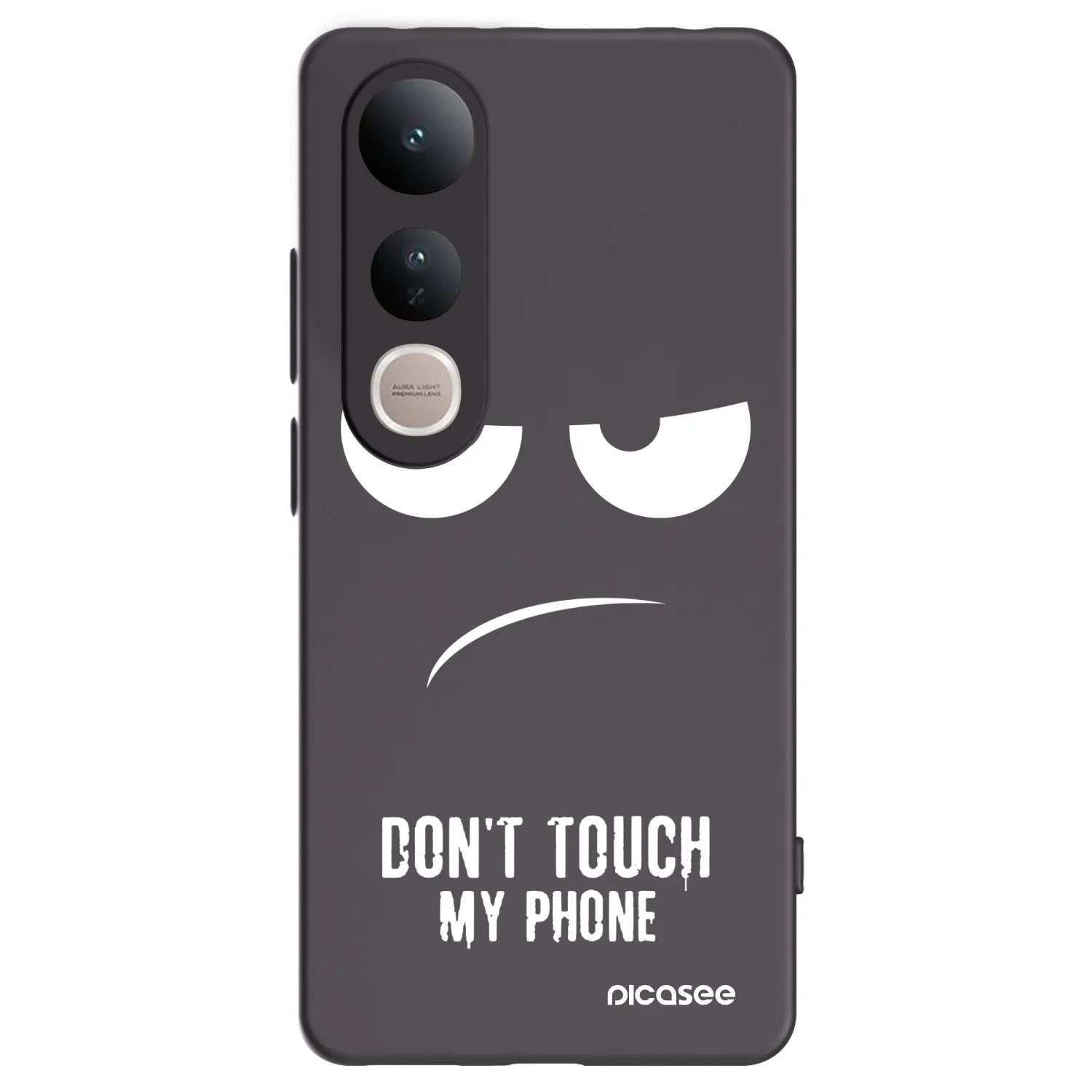 Picasee Μαύρη θήκη σιλικόνης για Vivo V50 Lite 5G - Don't Touch My Phone