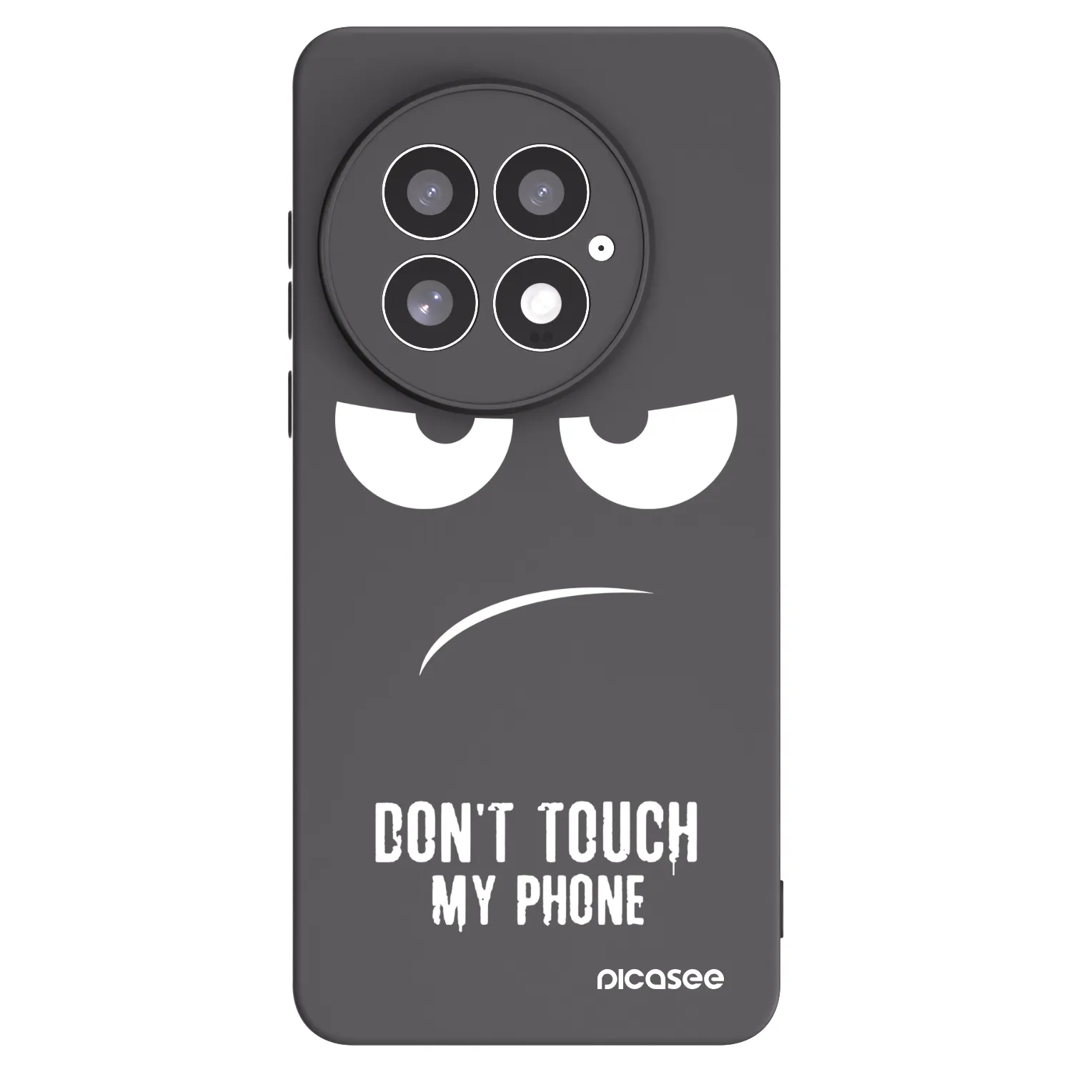 Picasee Μαύρη θήκη σιλικόνης για OnePlus 13 5G - Don't Touch My Phone